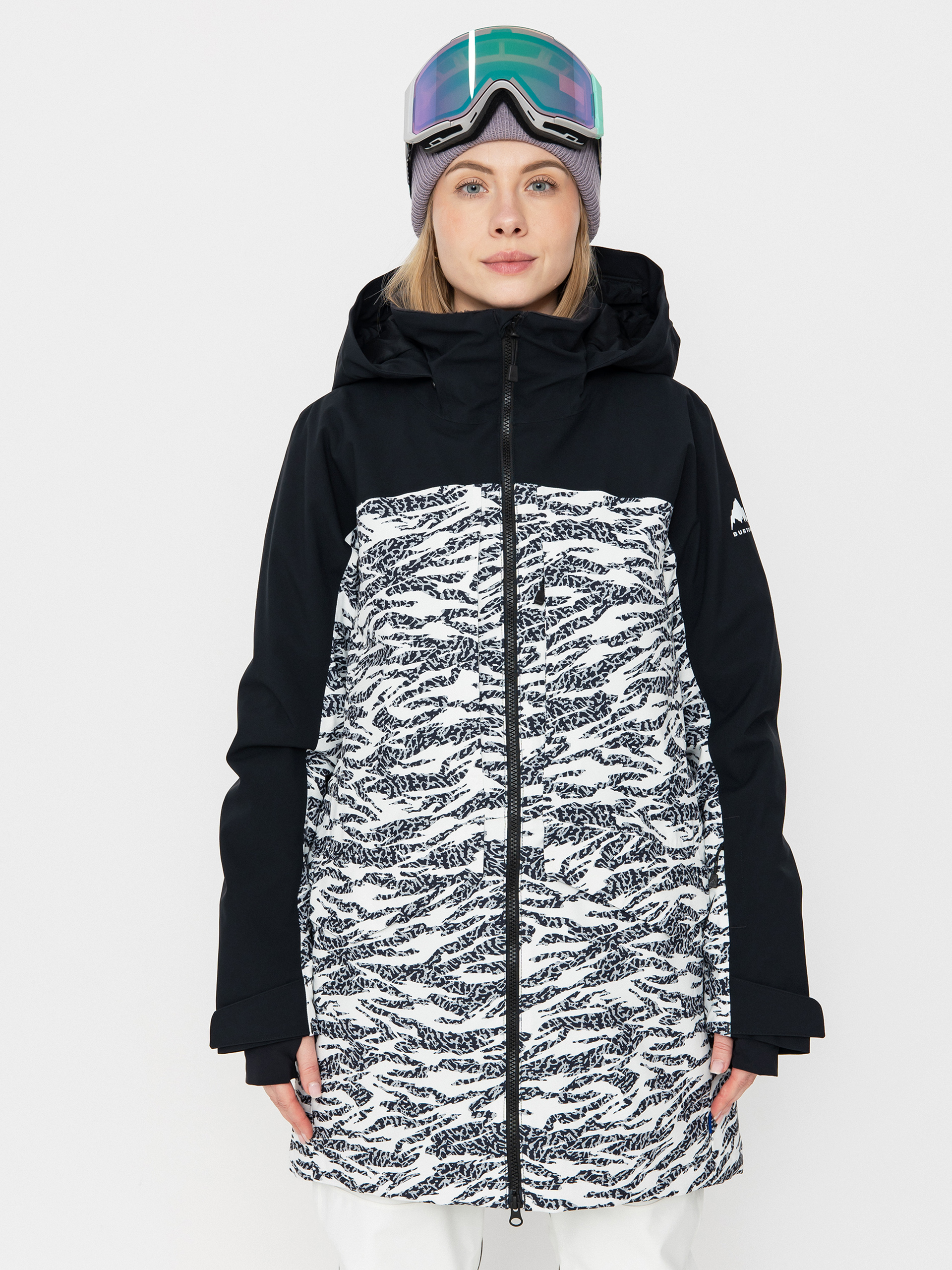 Womens Burton Prowess 2.0 Snowboard jacket (true black/zebra camo)