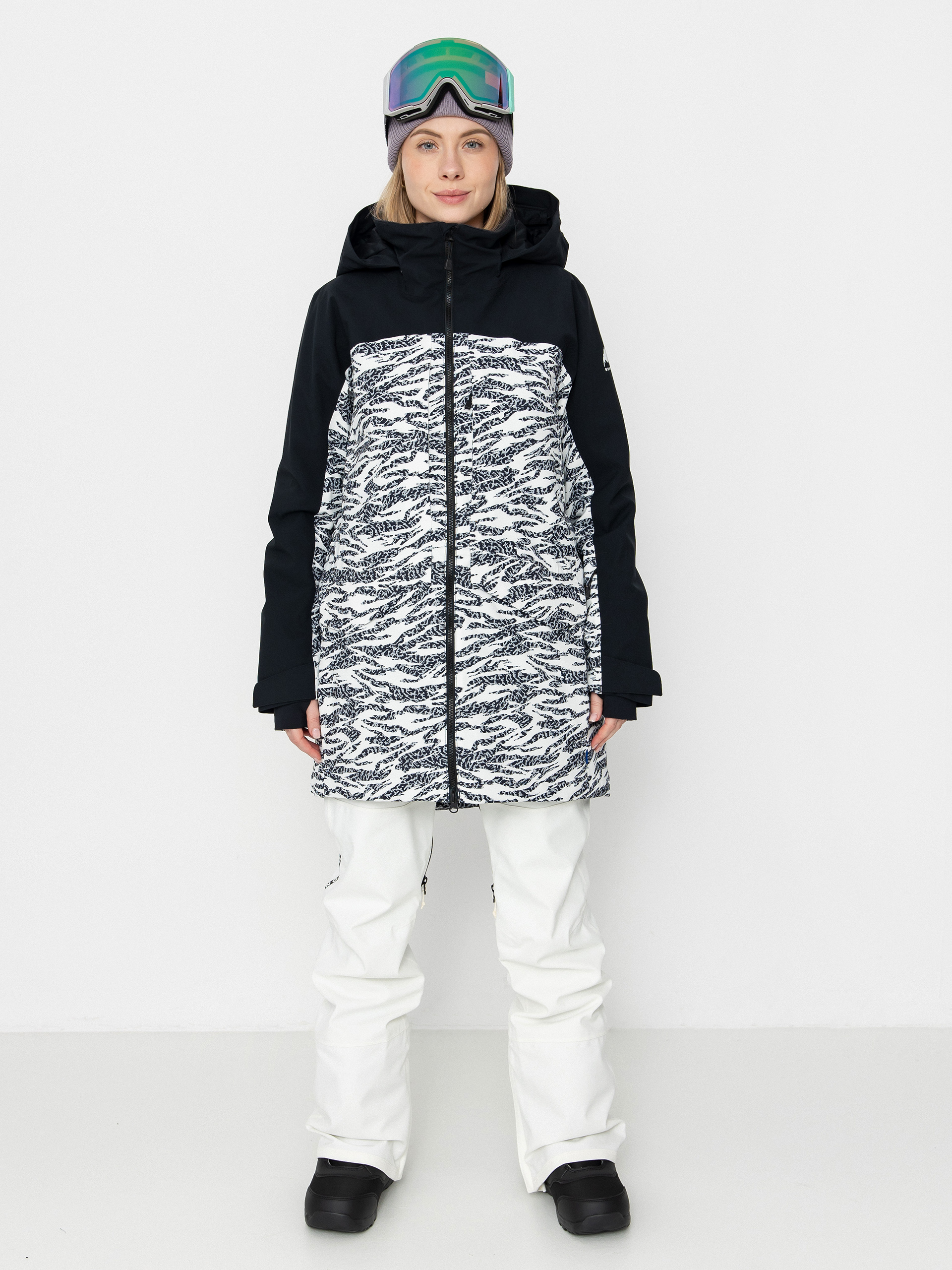 Womens Burton Prowess 2.0 Snowboard jacket (true black/zebra camo)