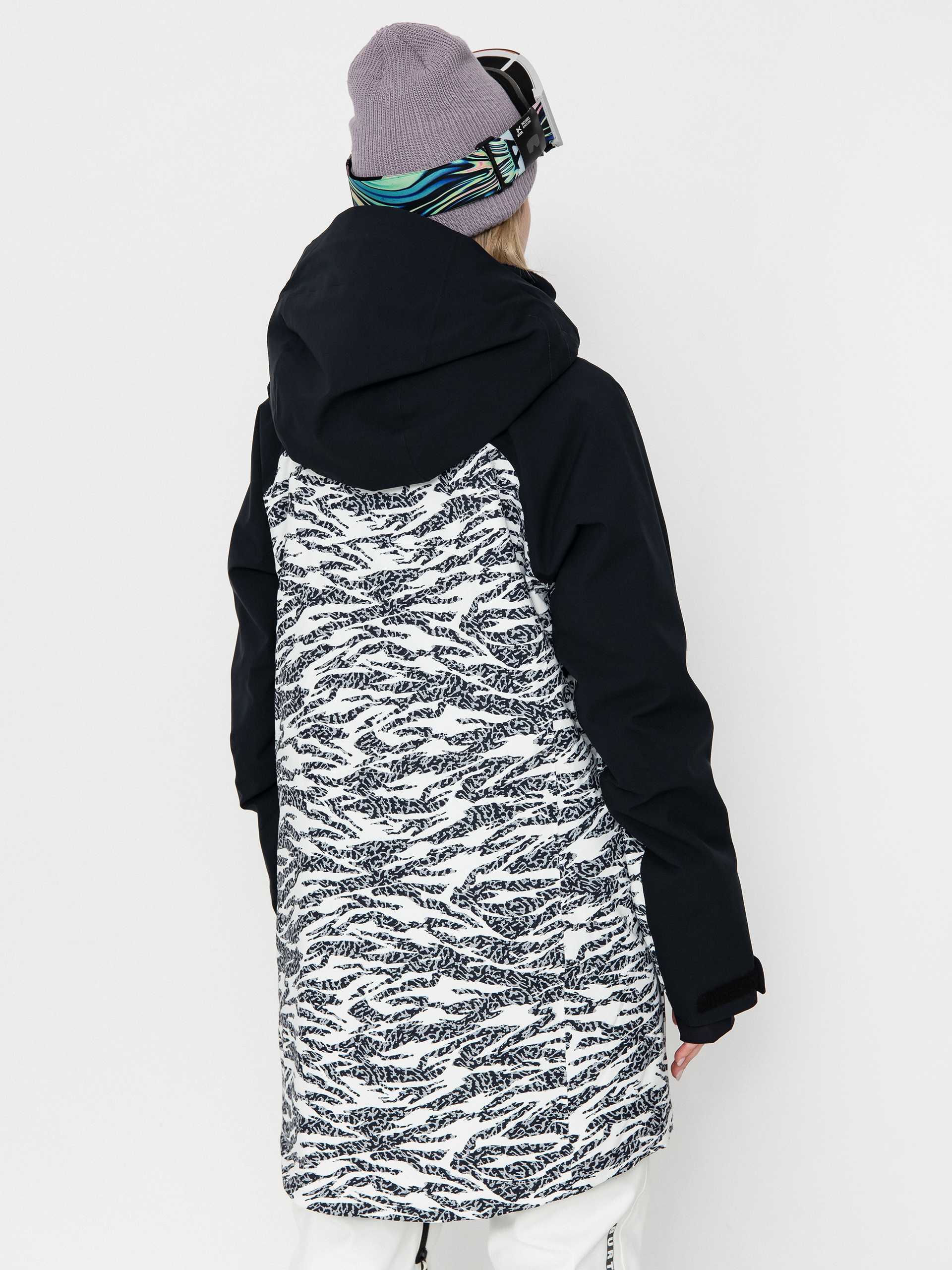 Damen Burton Prowess 2.0 Snowboard jacke (true black/zebra camo)