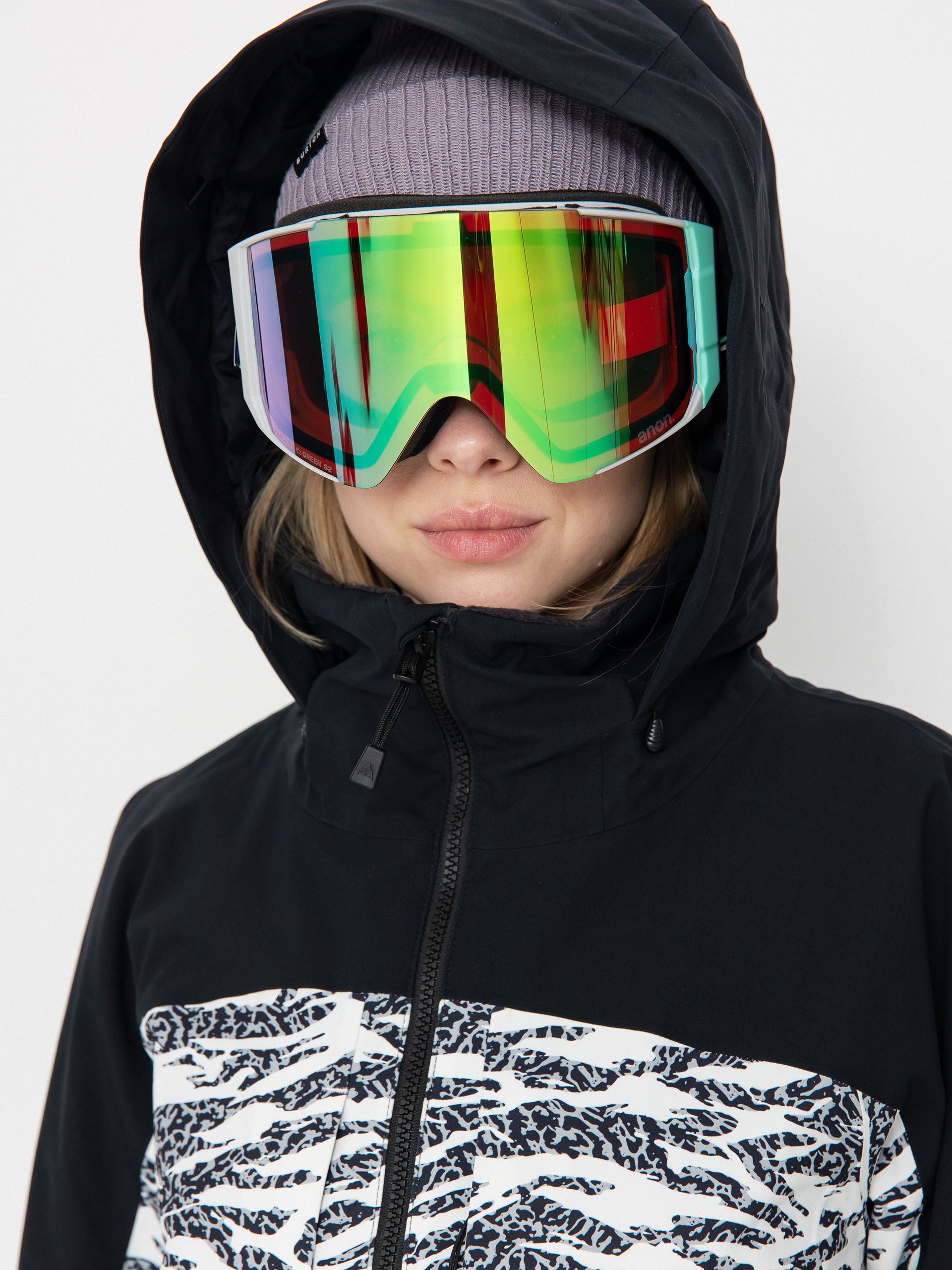 Womens Burton Prowess 2.0 Snowboard jacket (true black/zebra camo)