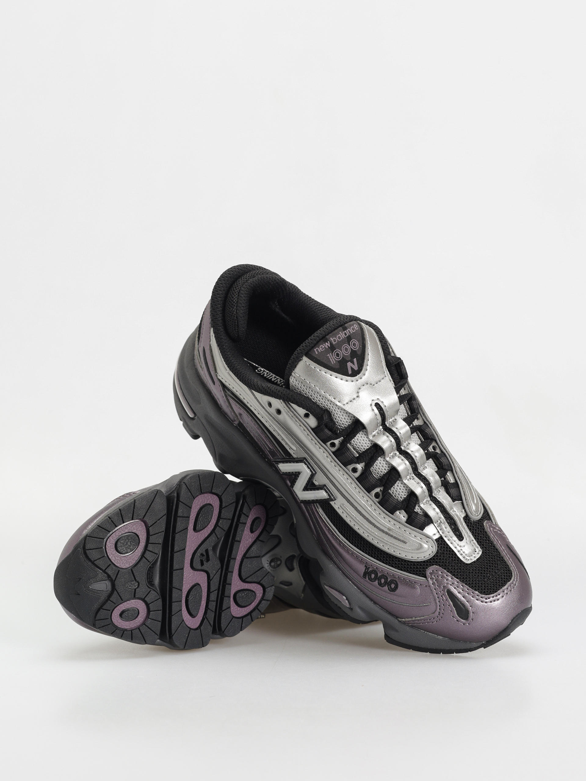 New Balance 1000 Shoes - black, silver (dark ice wine)