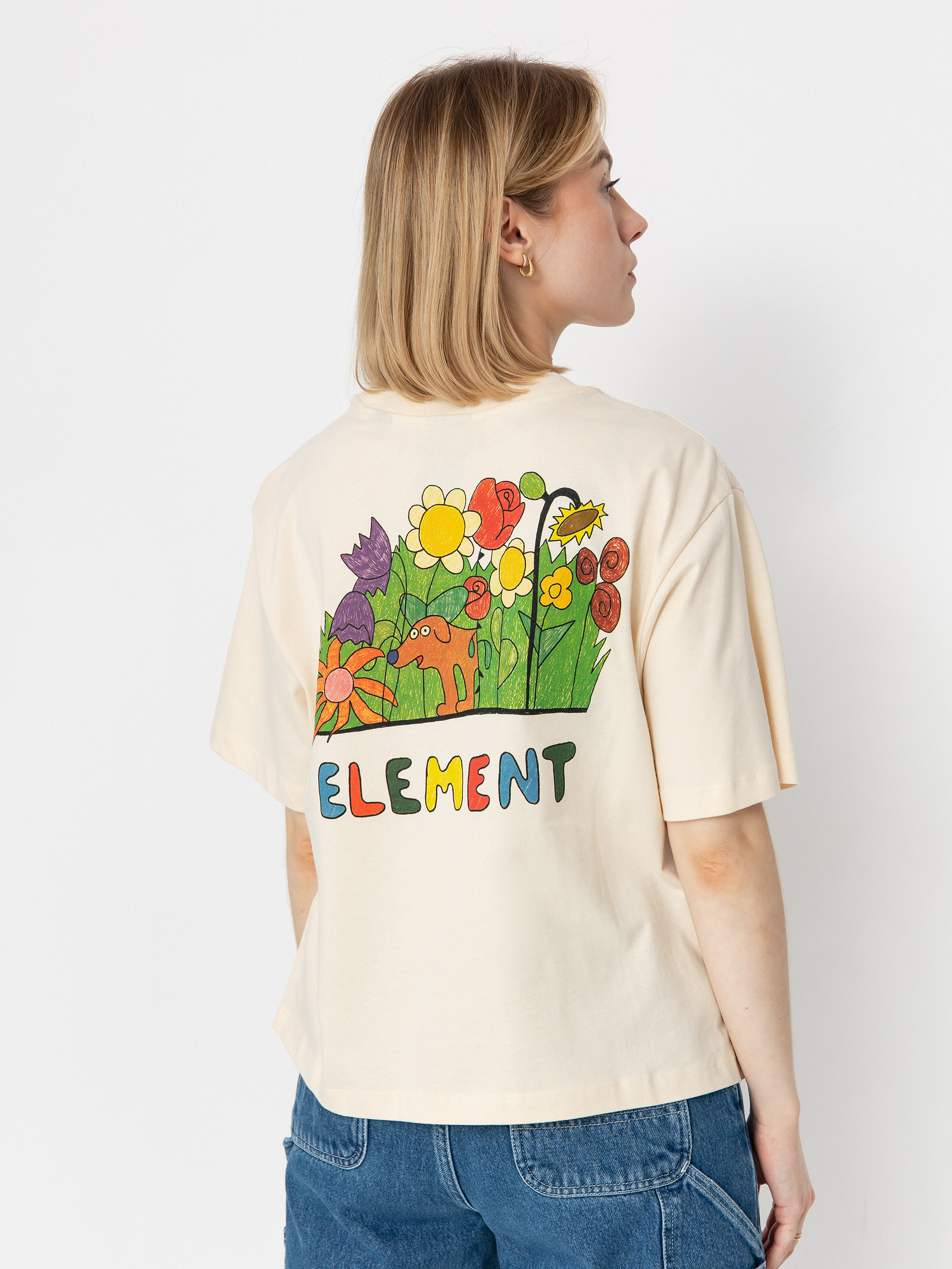 Element Sniffing The Flowers Wmn T-Shirt (parchment)