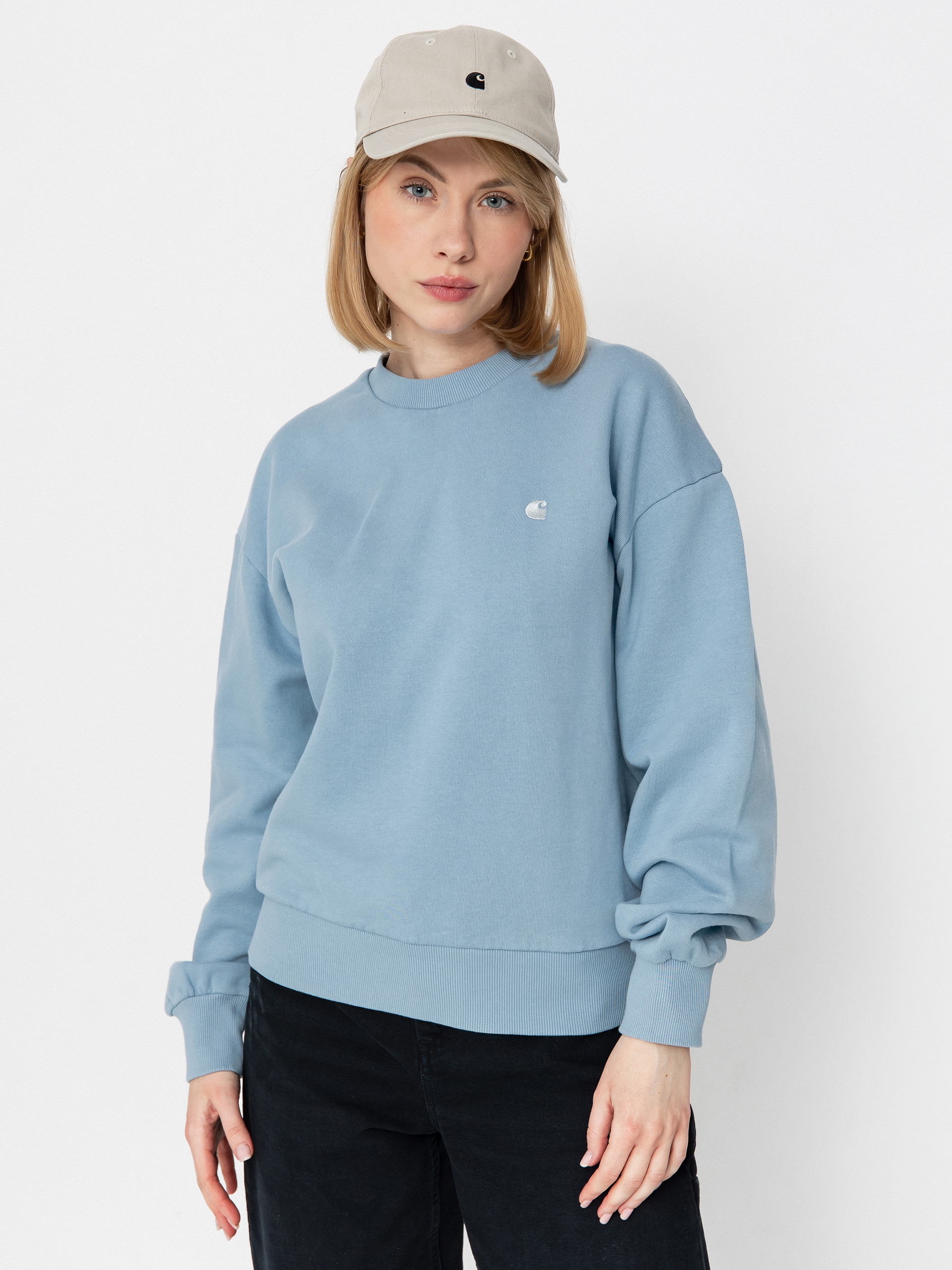 Casey  polar light Carhartt WIP Casey Wmn Sweatshirt - blue (frosted blue/silver)