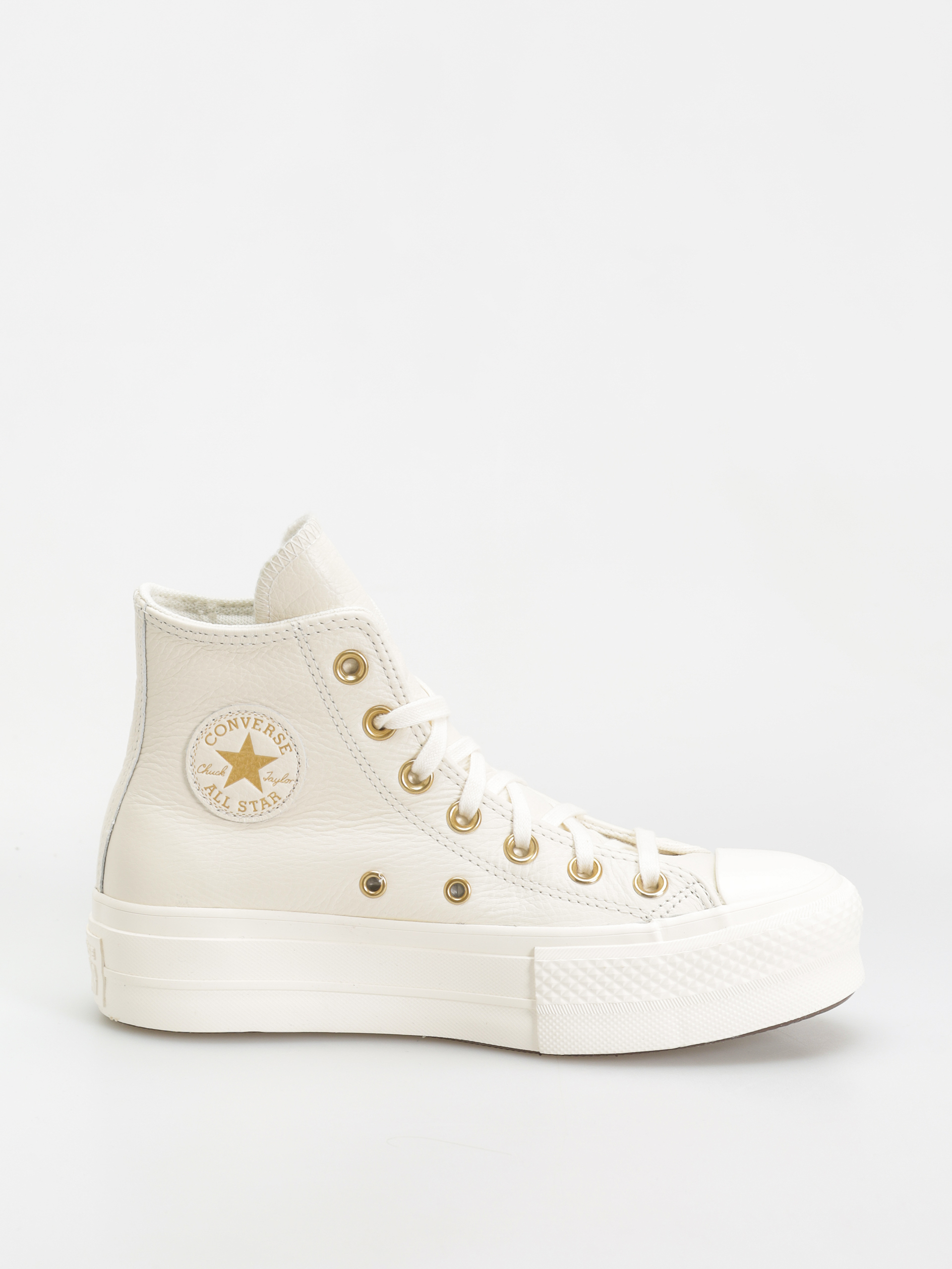 Converse Chuck Taylor All Star Lift Hi Wmn Chucks (egret/egret/gold)