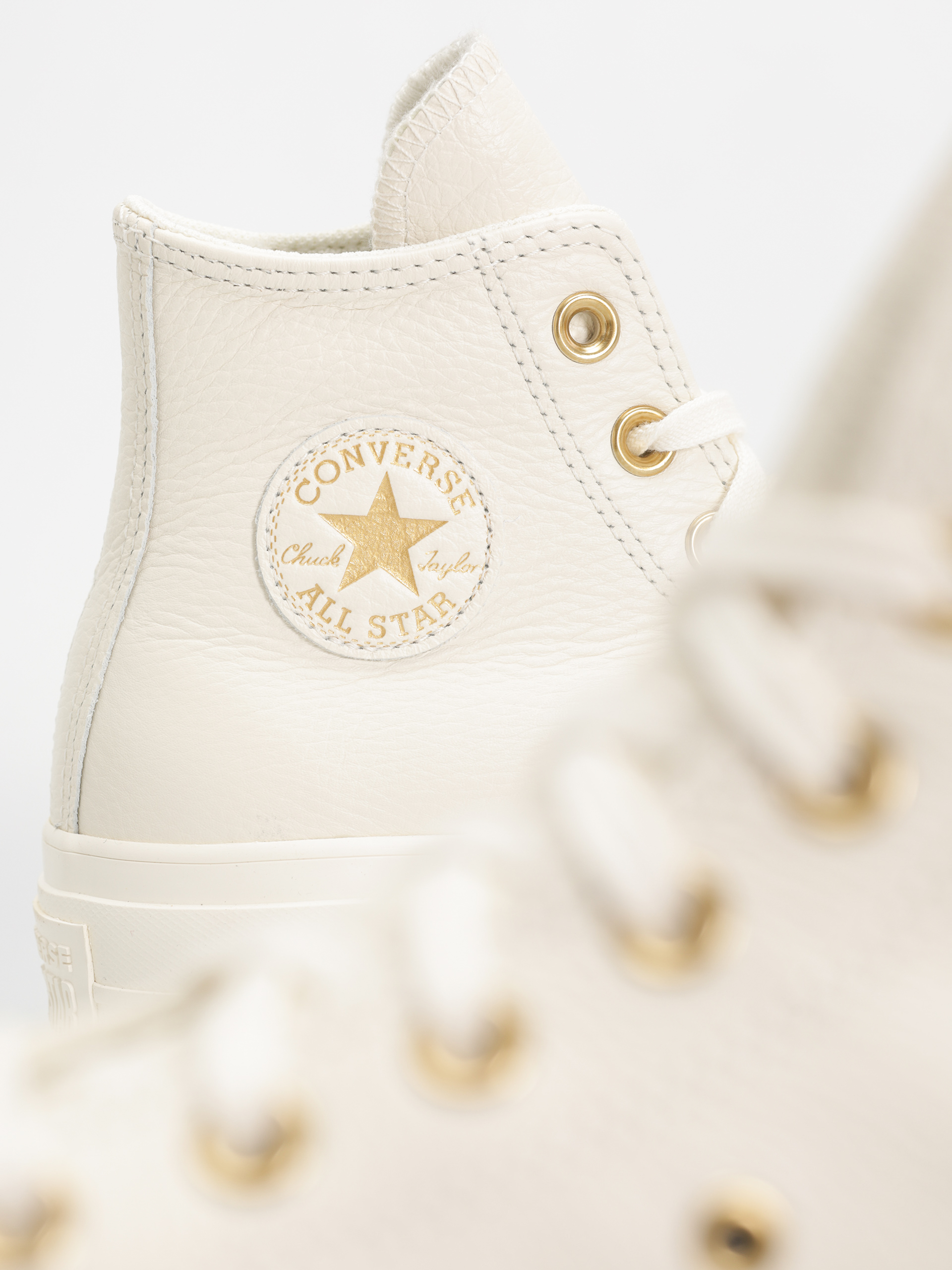 Converse Chuck Taylor All Star Lift Hi Wmn Chucks (egret/egret/gold)