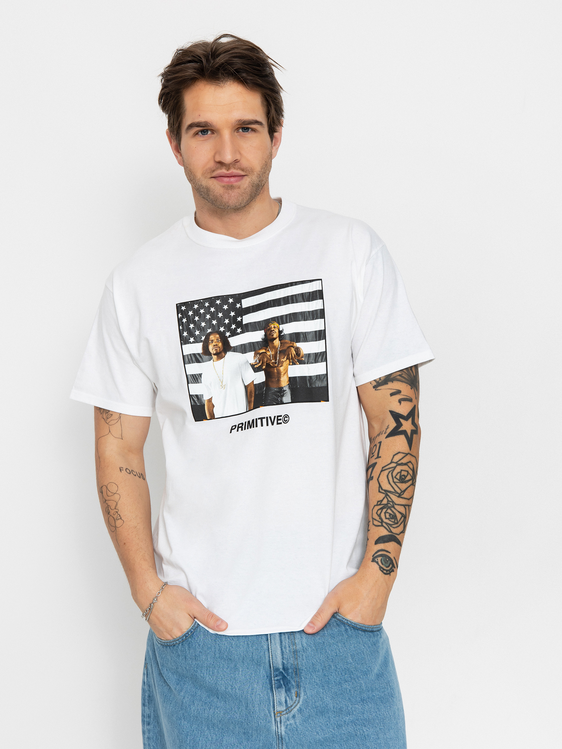 Primitive Stripes T-Shirt (white)