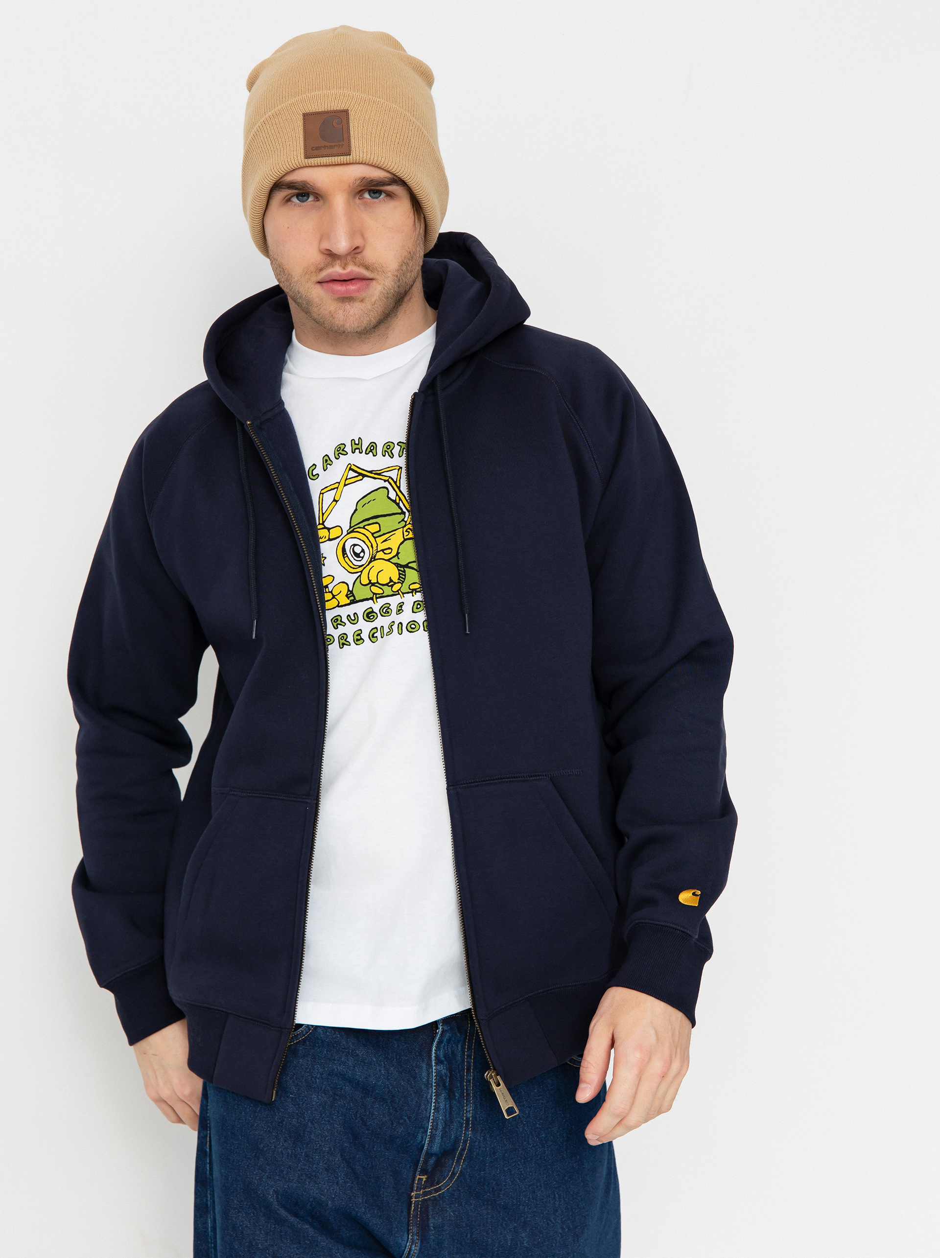 Carhartt WIP Chase ZHD Hoodie (dark navy/gold)