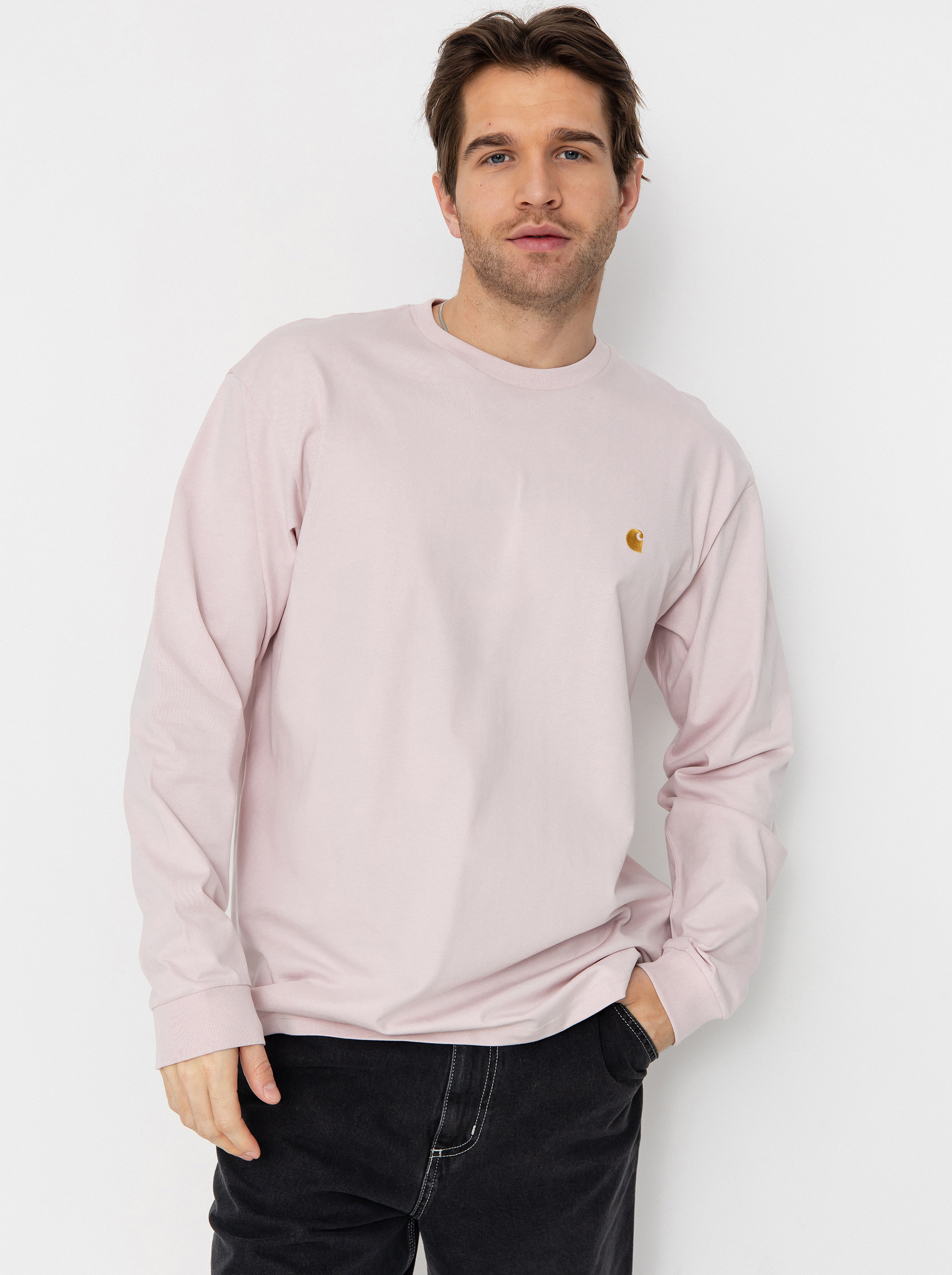 Carhartt WIP Chase Longsleeve (air pink/gold)