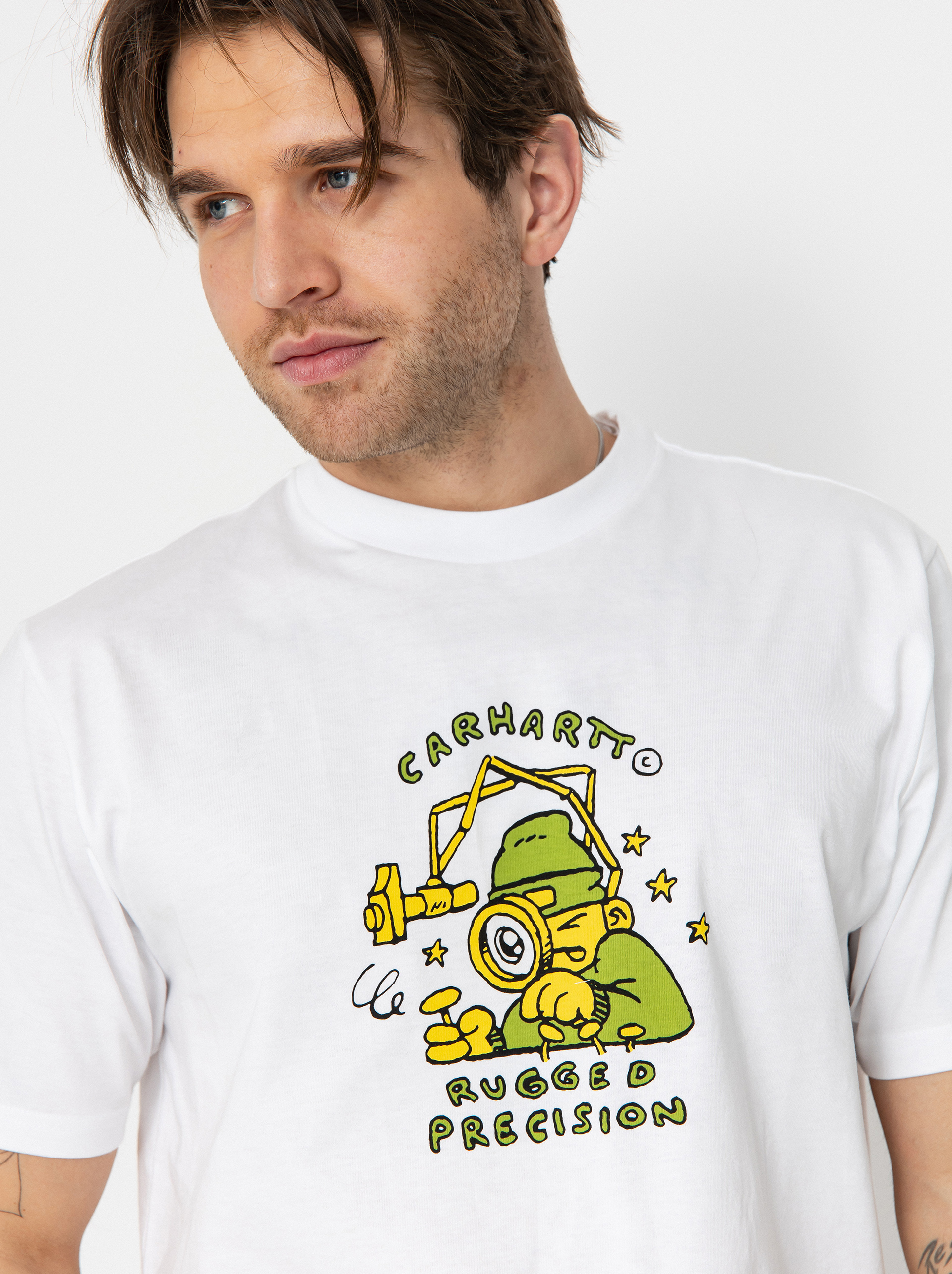 ★ドイツ発*carhartt WIP*新作*Precision Work Tシャツ/WHITE★ Carhartt WIP precision work graphic t-shirt in white | ASOS