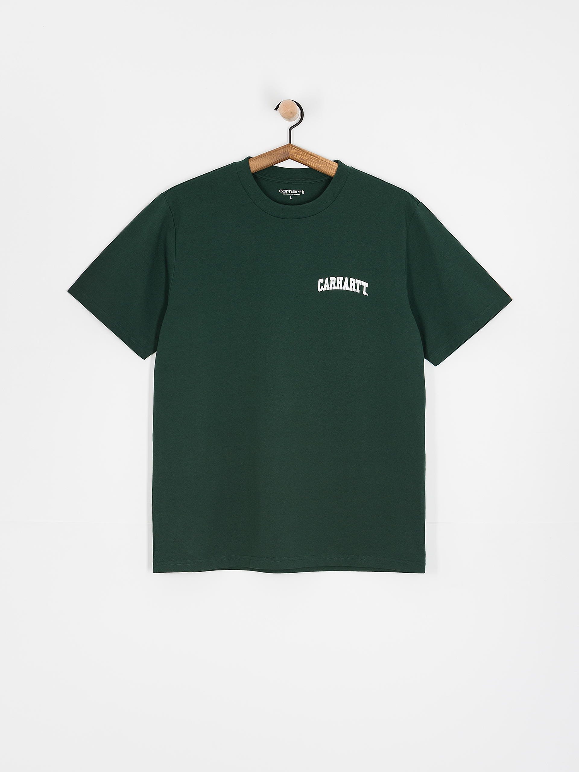 Carhartt WIP University Script T-Shirt (conifer/white)