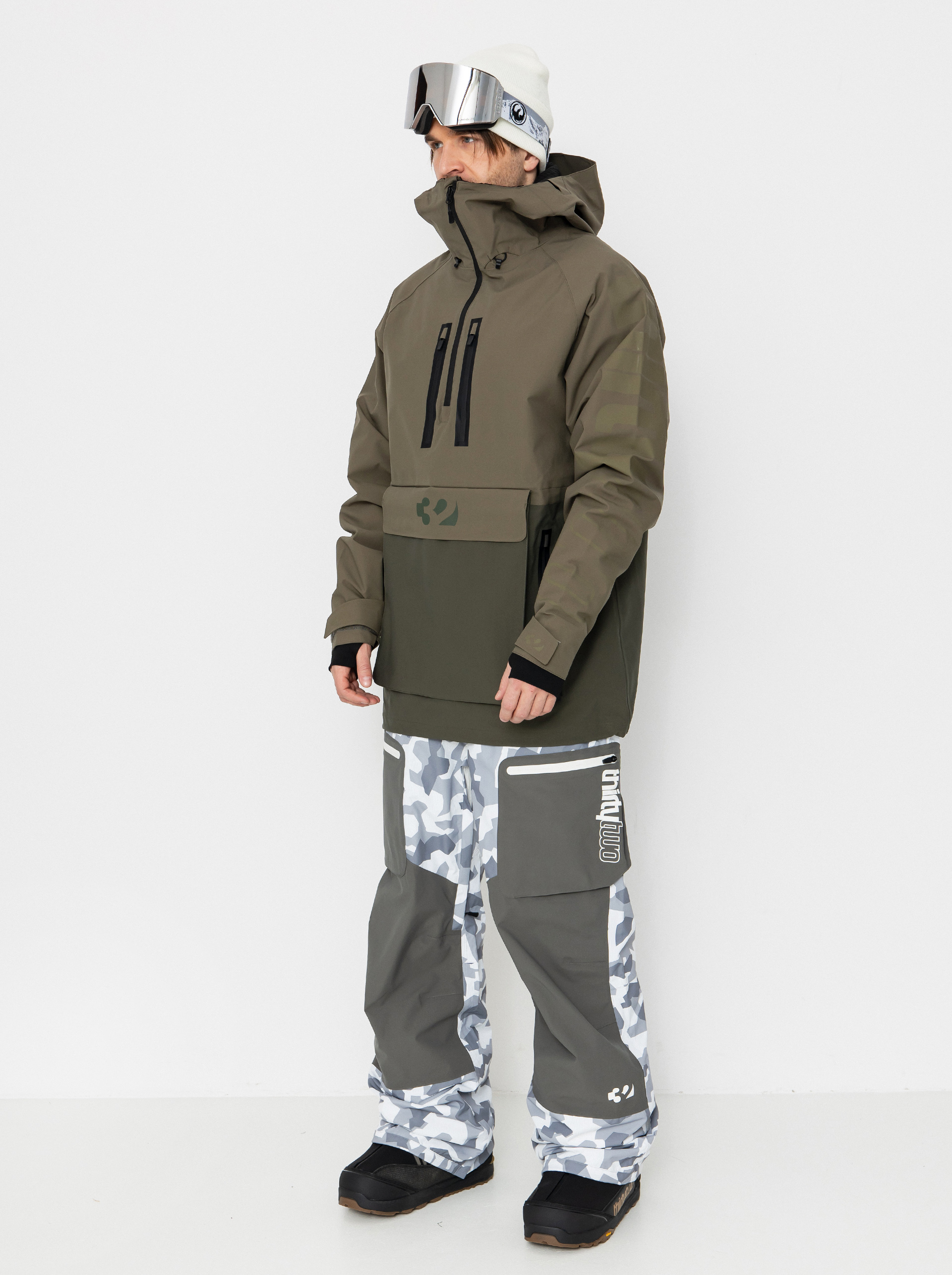 thirtytwo Light Anorak スノーボードウェア パンツ ThirtyTwo Snowboard jacket Light Anorak - green (military)