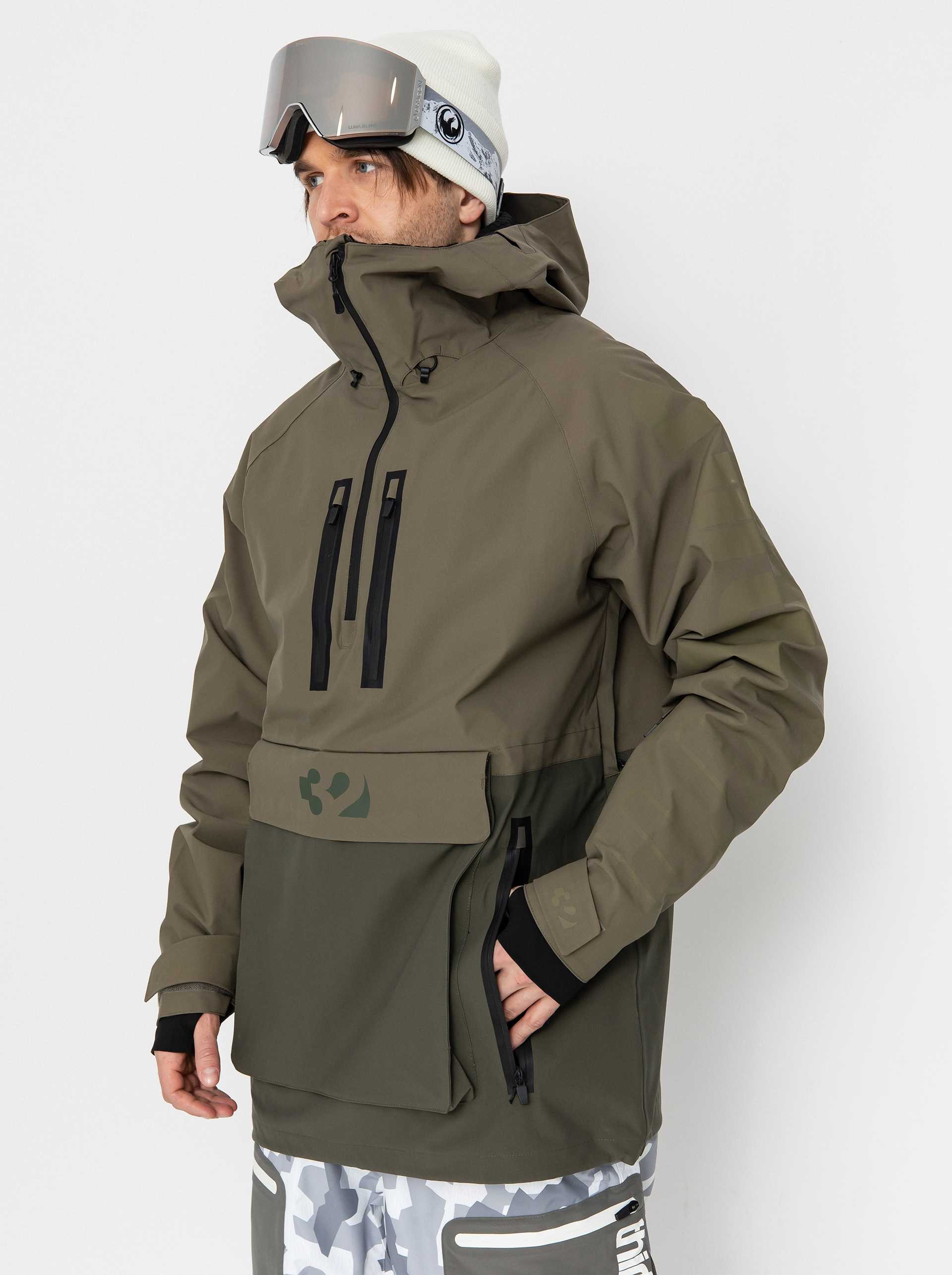 Mens ThirtyTwo Snowboard jacket Light Anorak (military)