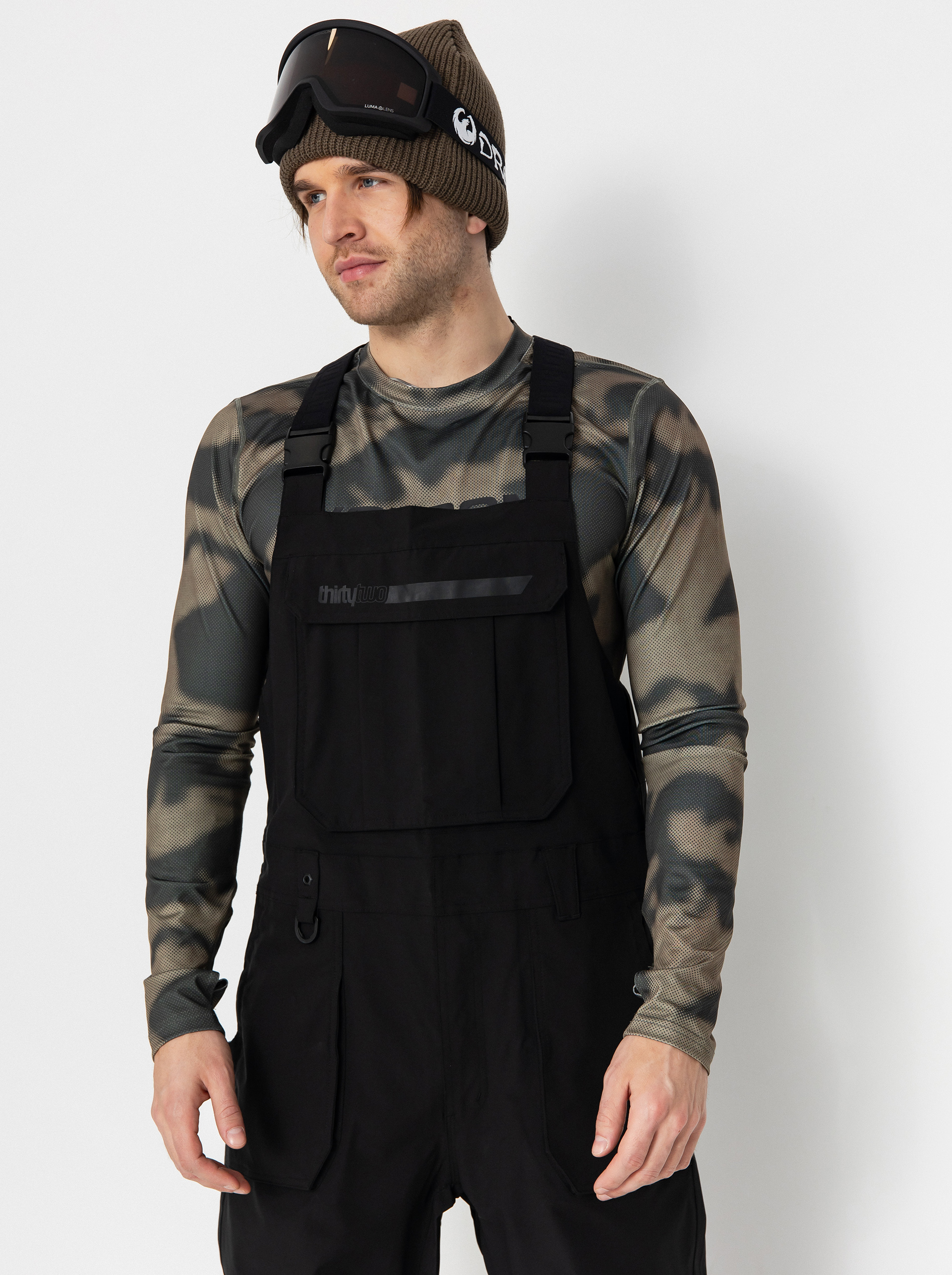 Mens ThirtyTwo Snowboard pants Basement Bib (black)