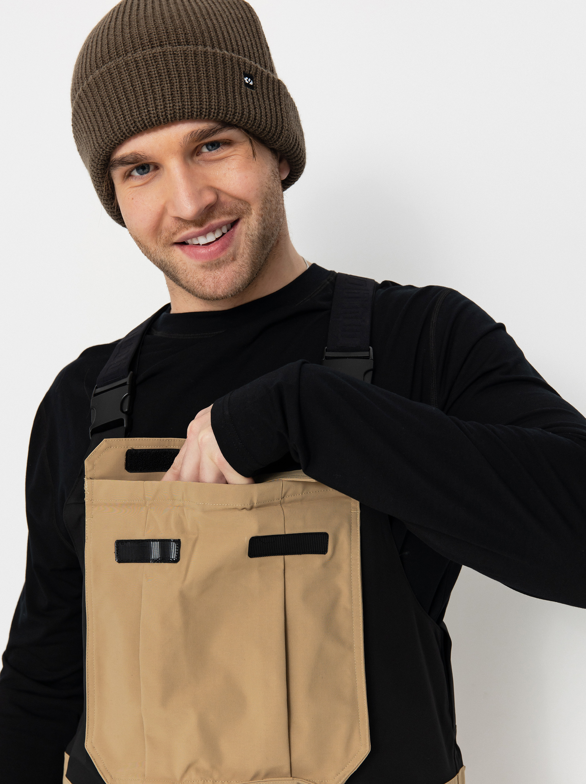 Mens ThirtyTwo Snowboard pants Basement Bib (khaki)