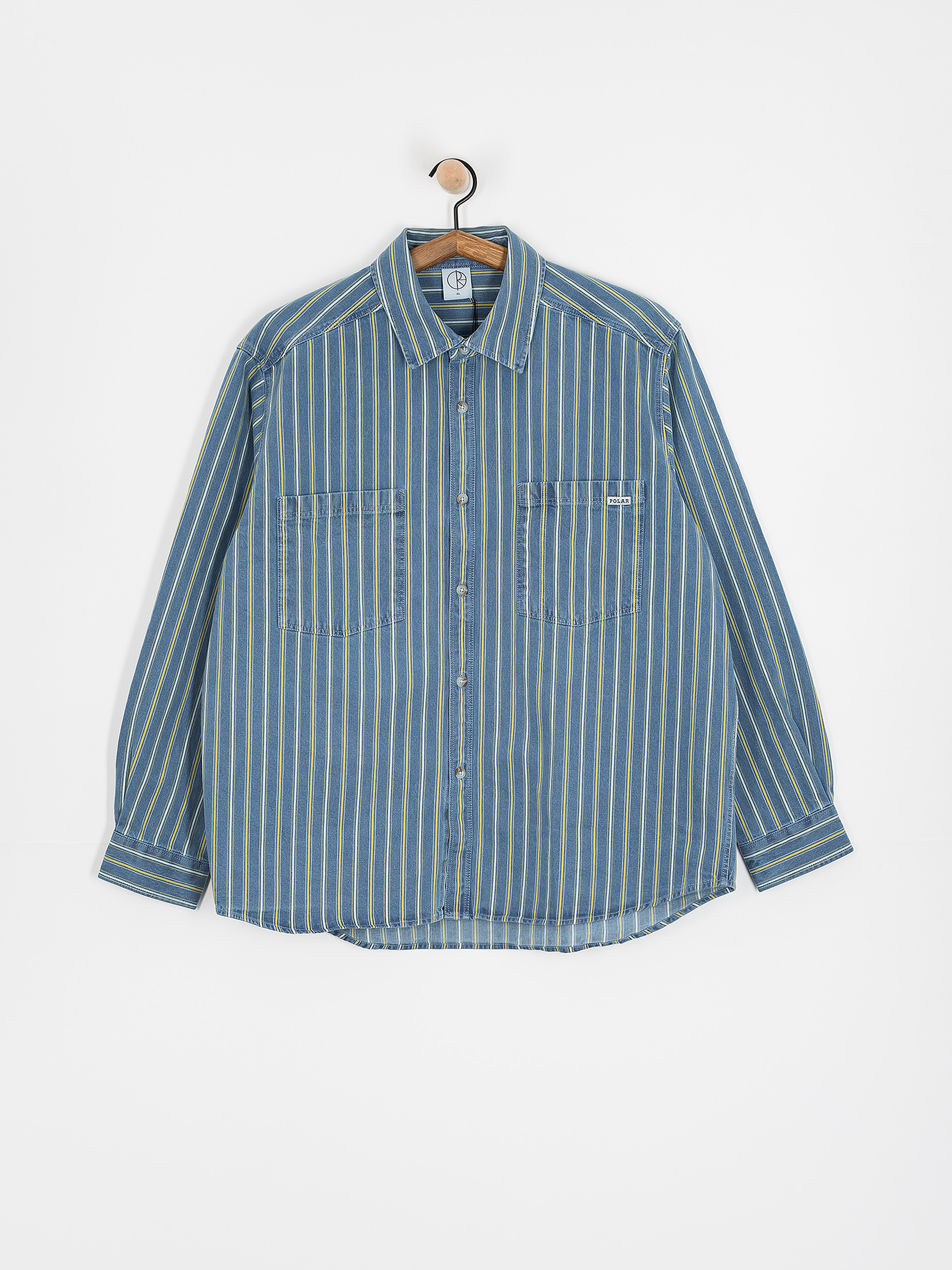 Polar Skate Mike Denim Shirt (blue/yellow)