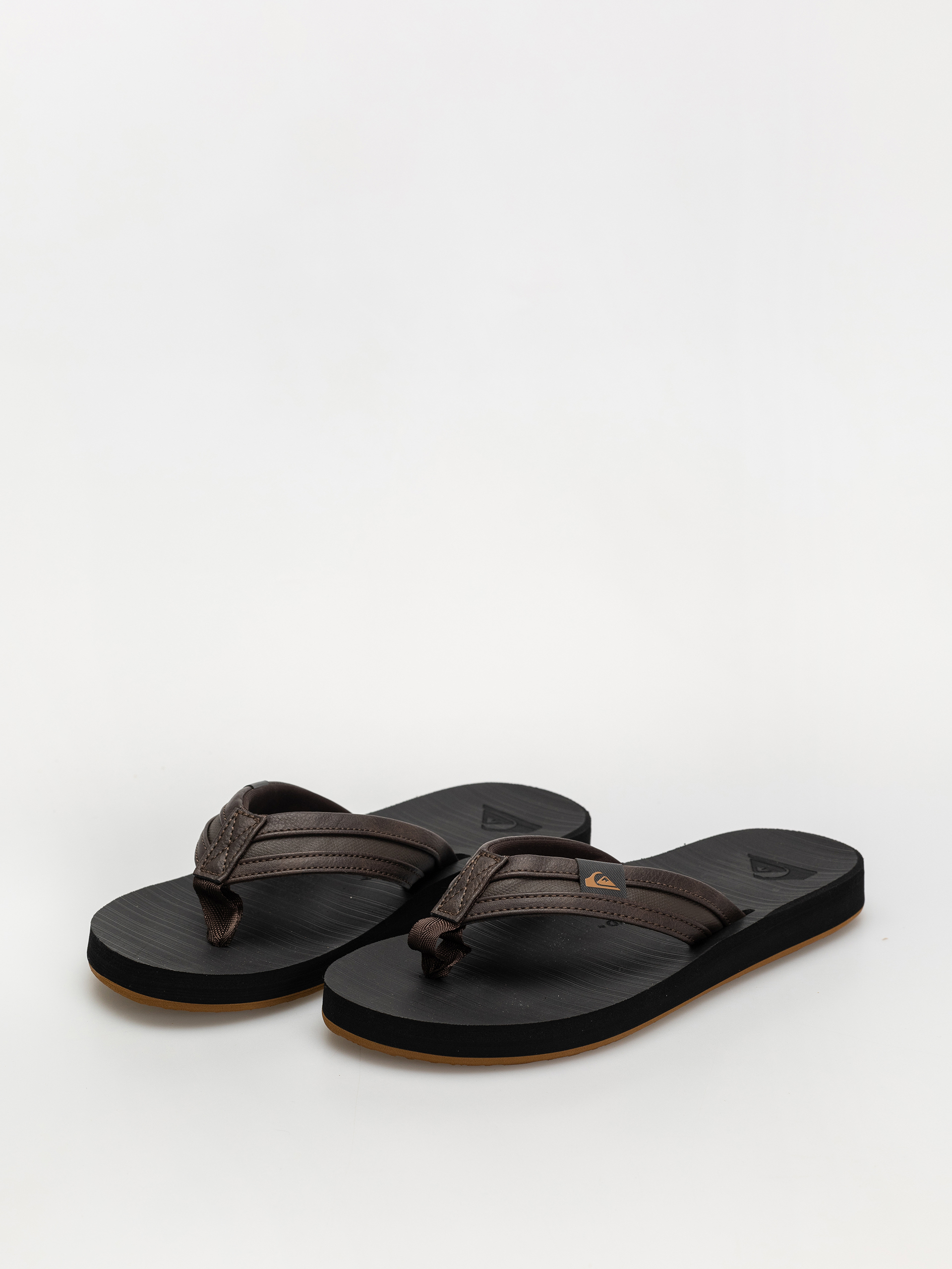 Quiksilver Carver Squish Flip Flops (brown/black/brown)