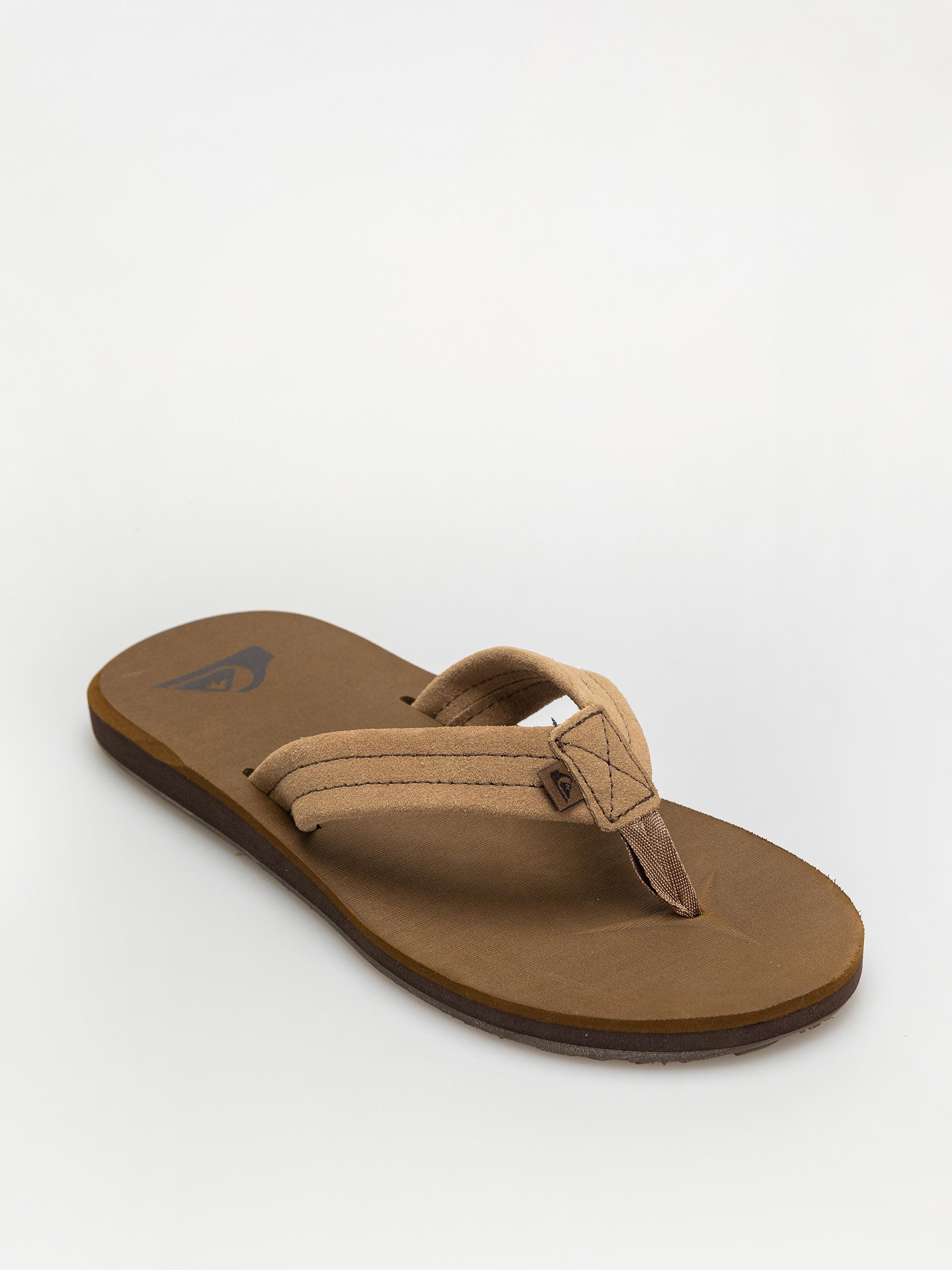 Quiksilver Carver Suede Core Flip Flops (tan 1)