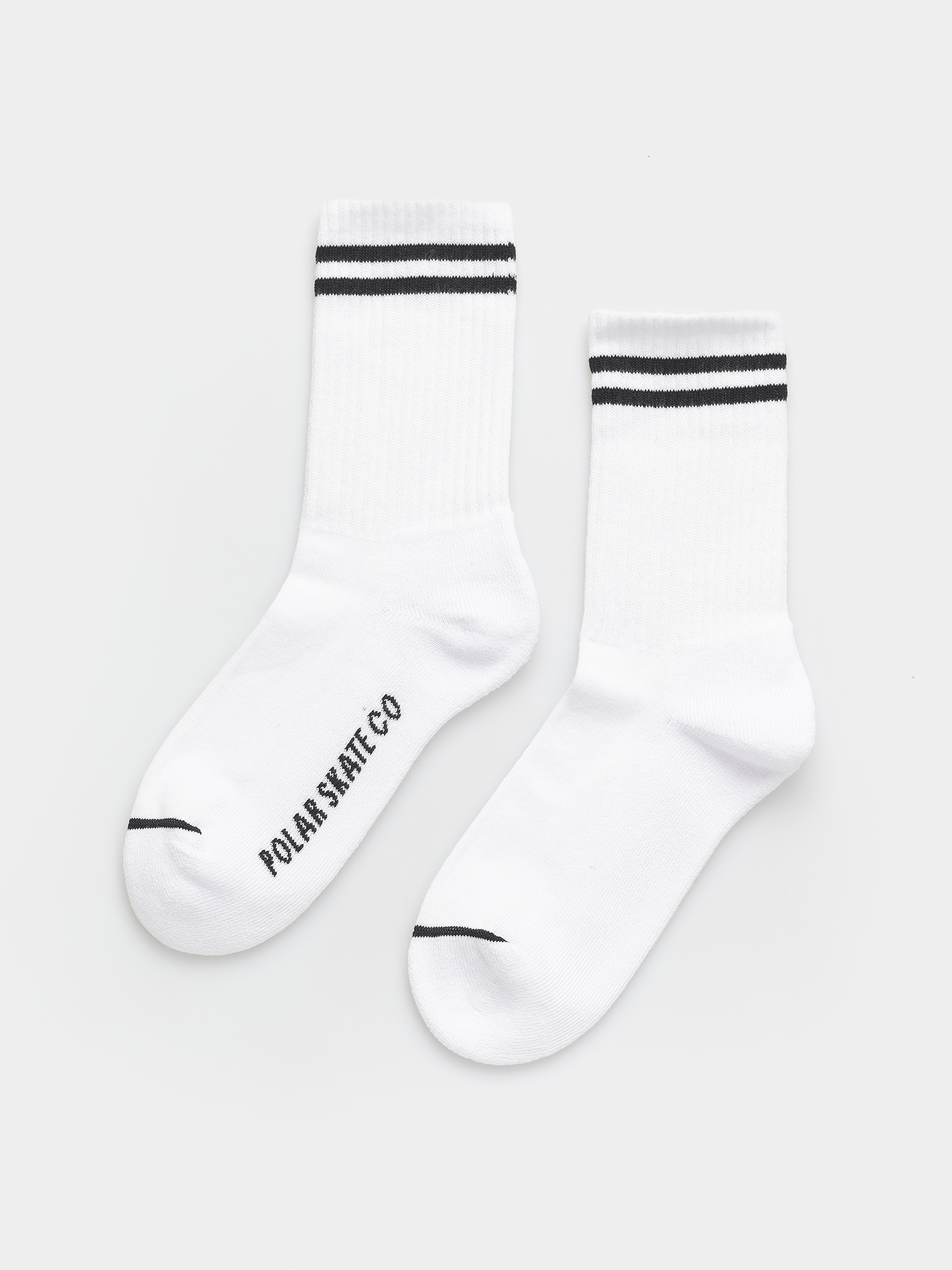 Polar Skate Rib 2 Stripes Socken (white/black)