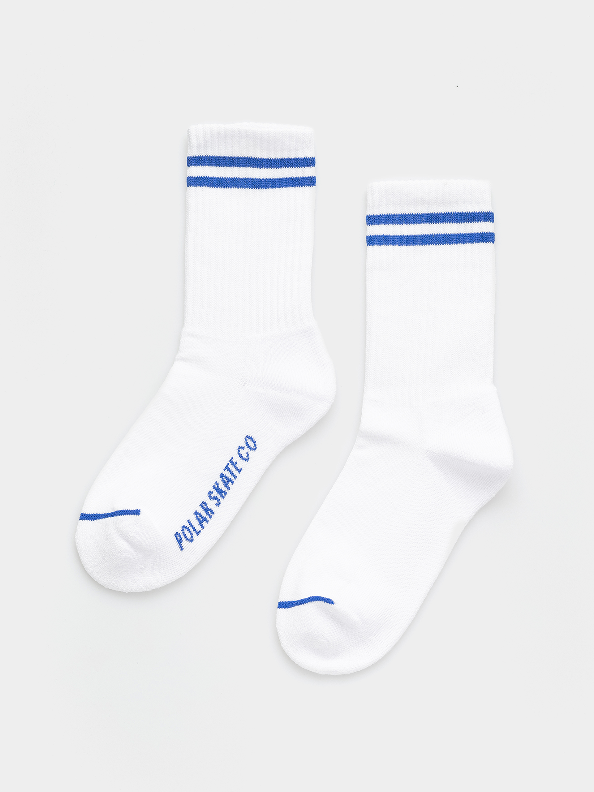 Polar Skate Rib 2 Stripes Socken (white/blue)