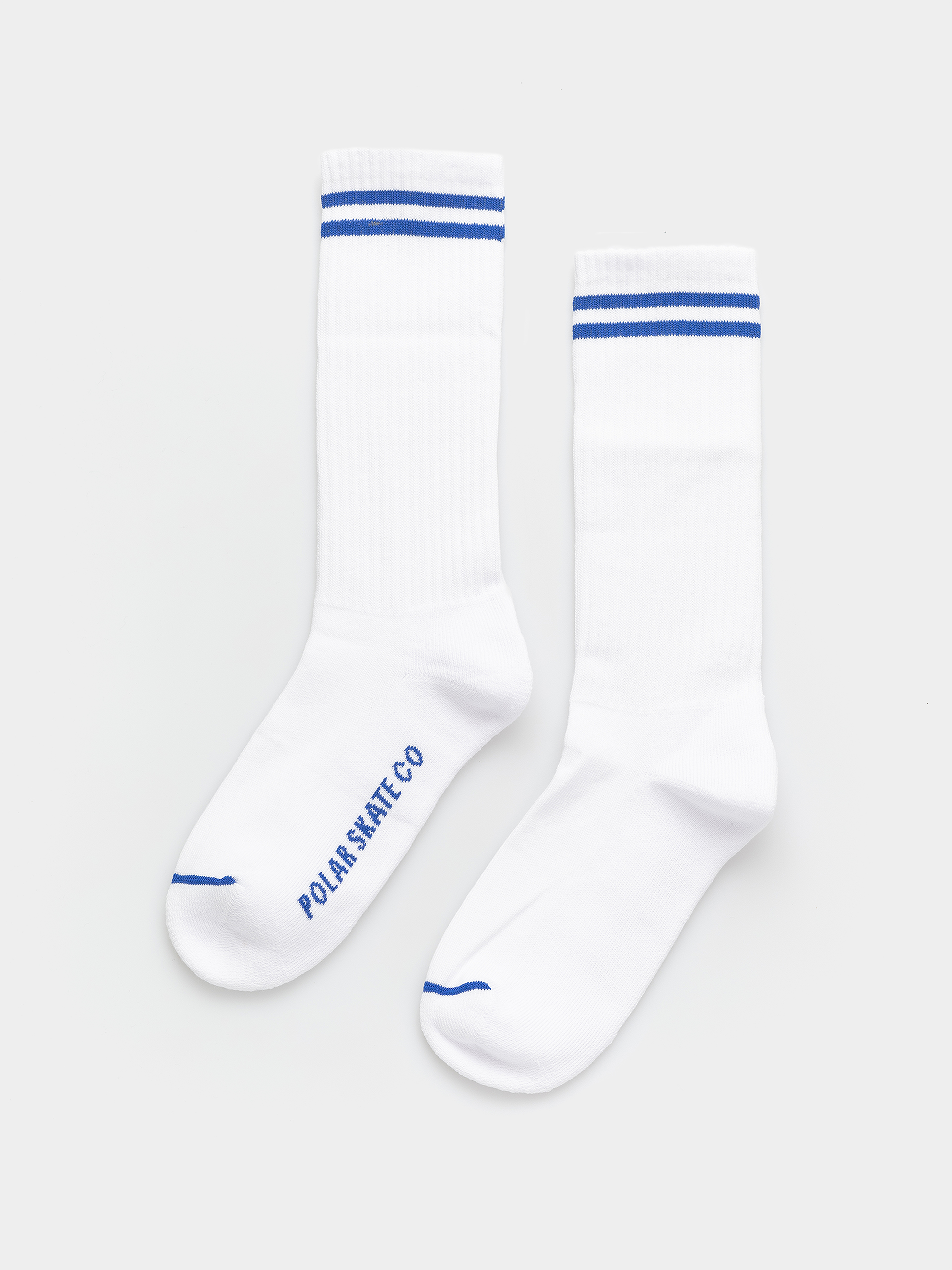 Polar Skate Rib Long 2 Stripes Socken (white/blue)