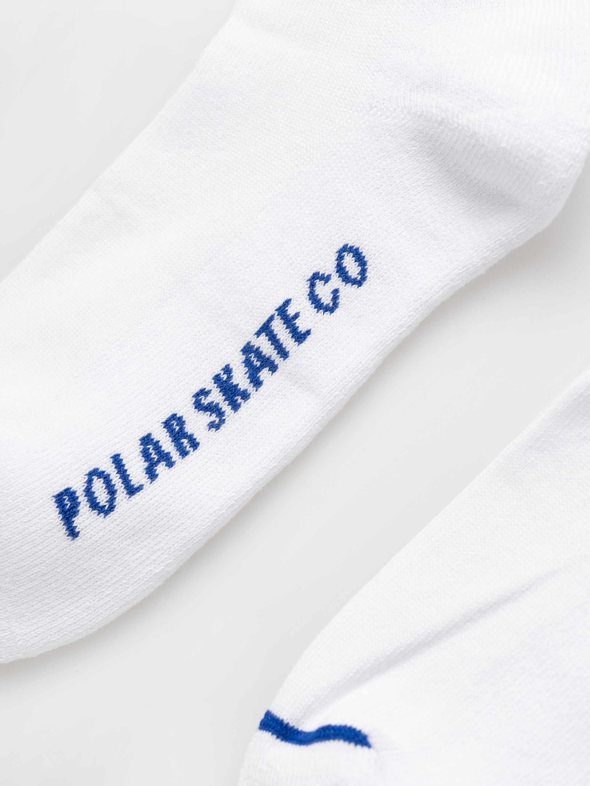 Polar Skate Rib Long 2 Stripes Socks (white/blue)