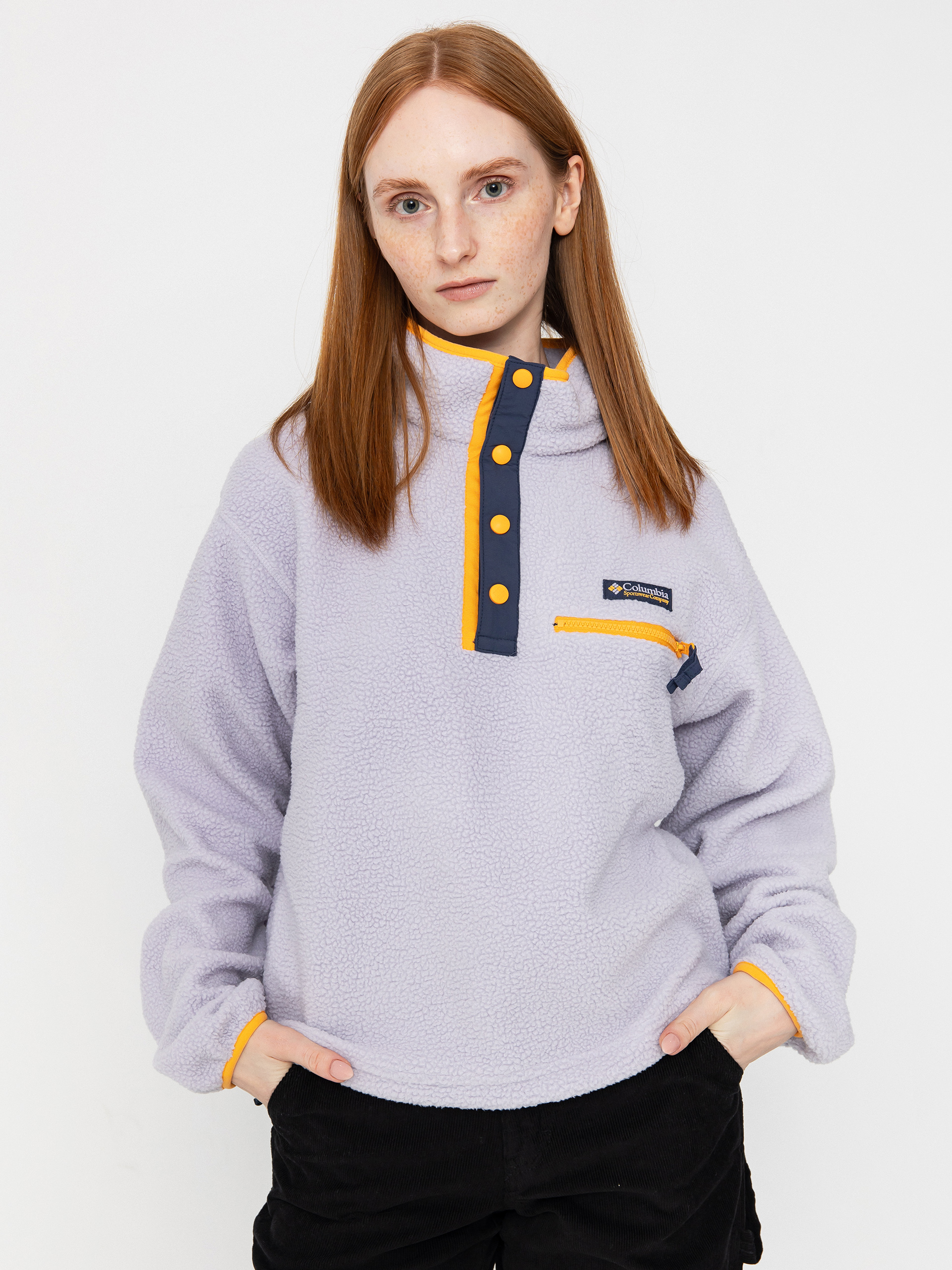 Columbia Helvetia II Cropped Half Snap Wmn Fleece  (lavender pearl)