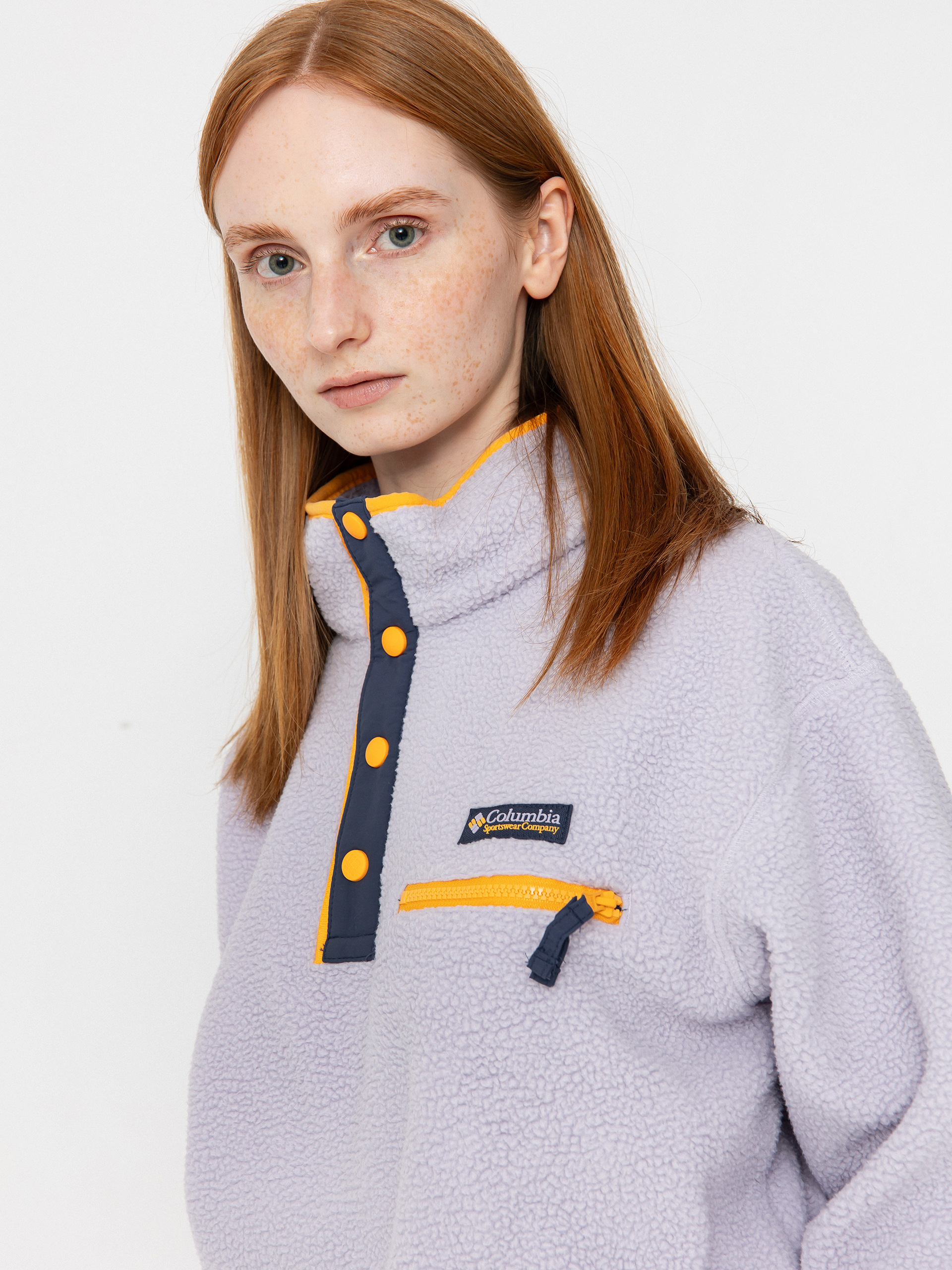 Columbia Helvetia II Cropped Half Snap Wmn Fleece - violet