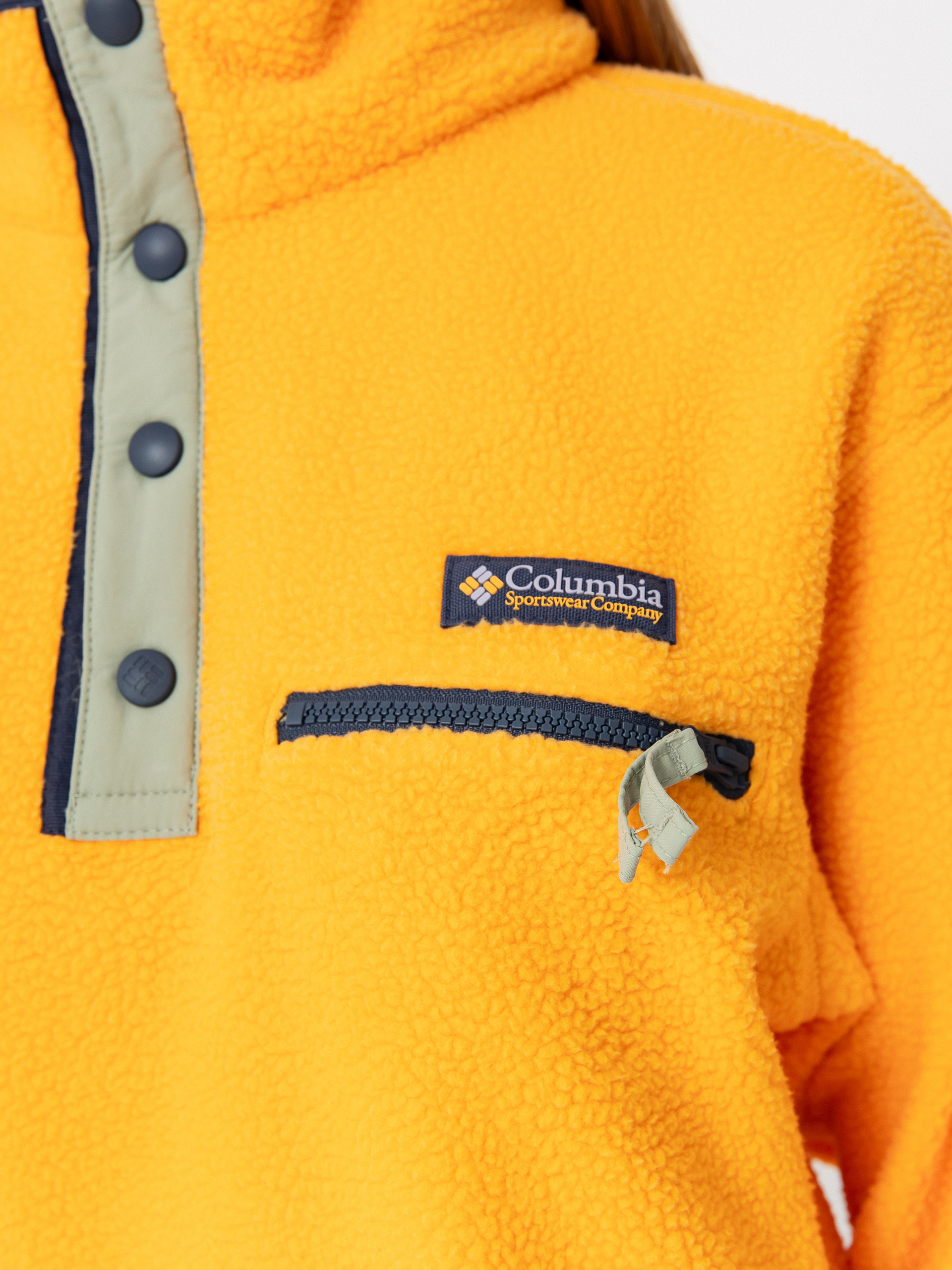 Womens Columbia Helvetia II Cropped Half Snap Fleece  (summer orange)