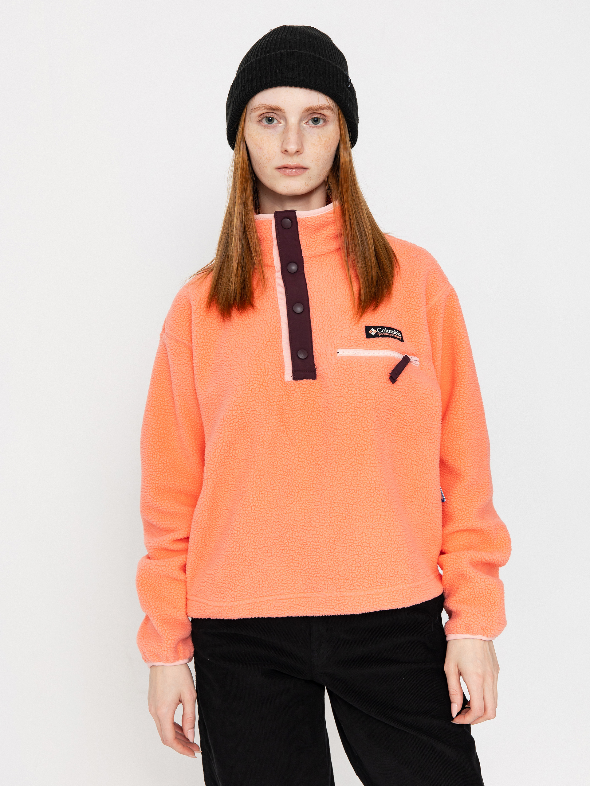 Columbia Helvetia II Cropped Half Snap Wmn Fleece  (alpenglow)