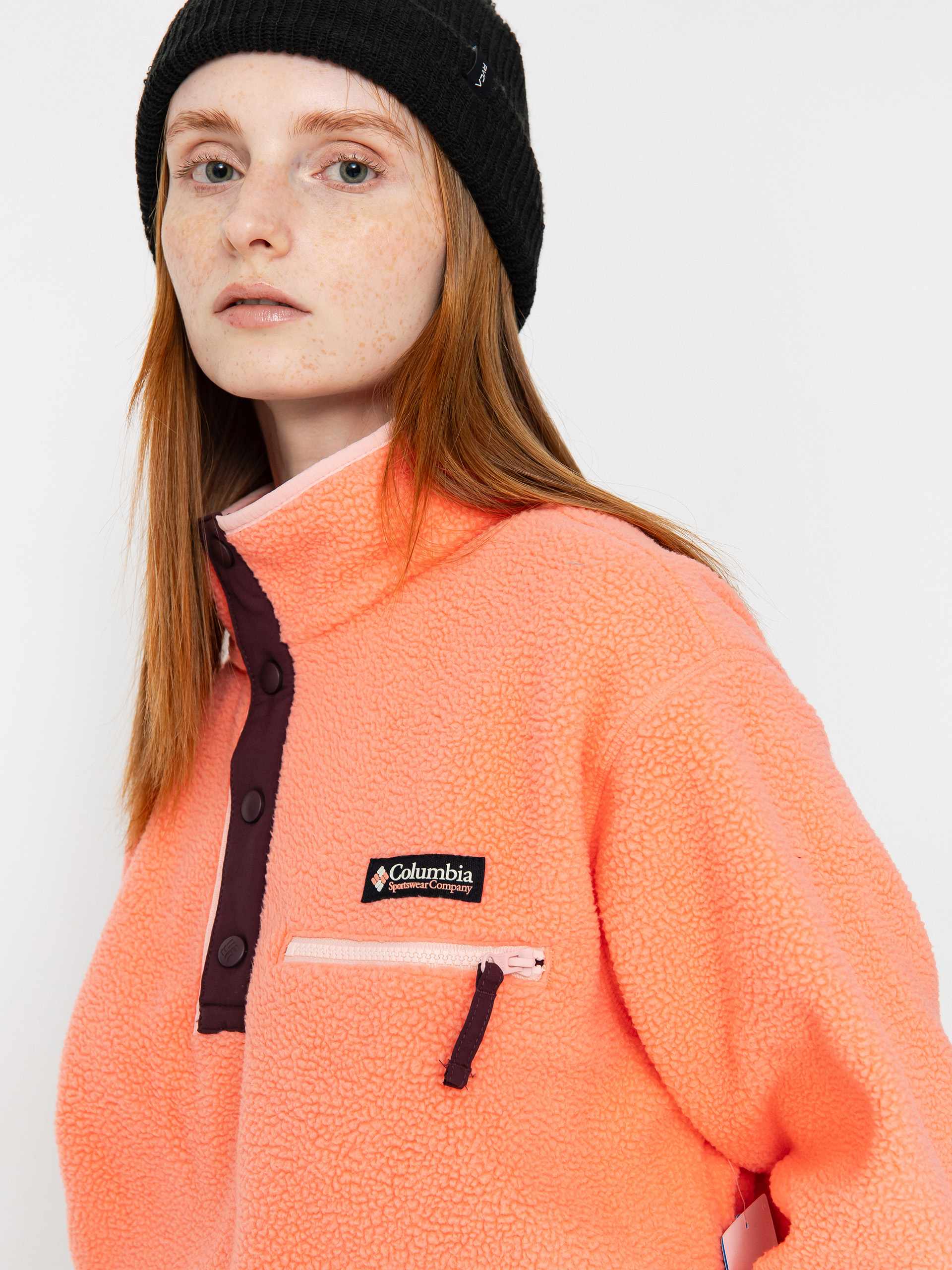 Damen Columbia Helvetia II Cropped Half Snap Fleece Jacke (alpenglow)