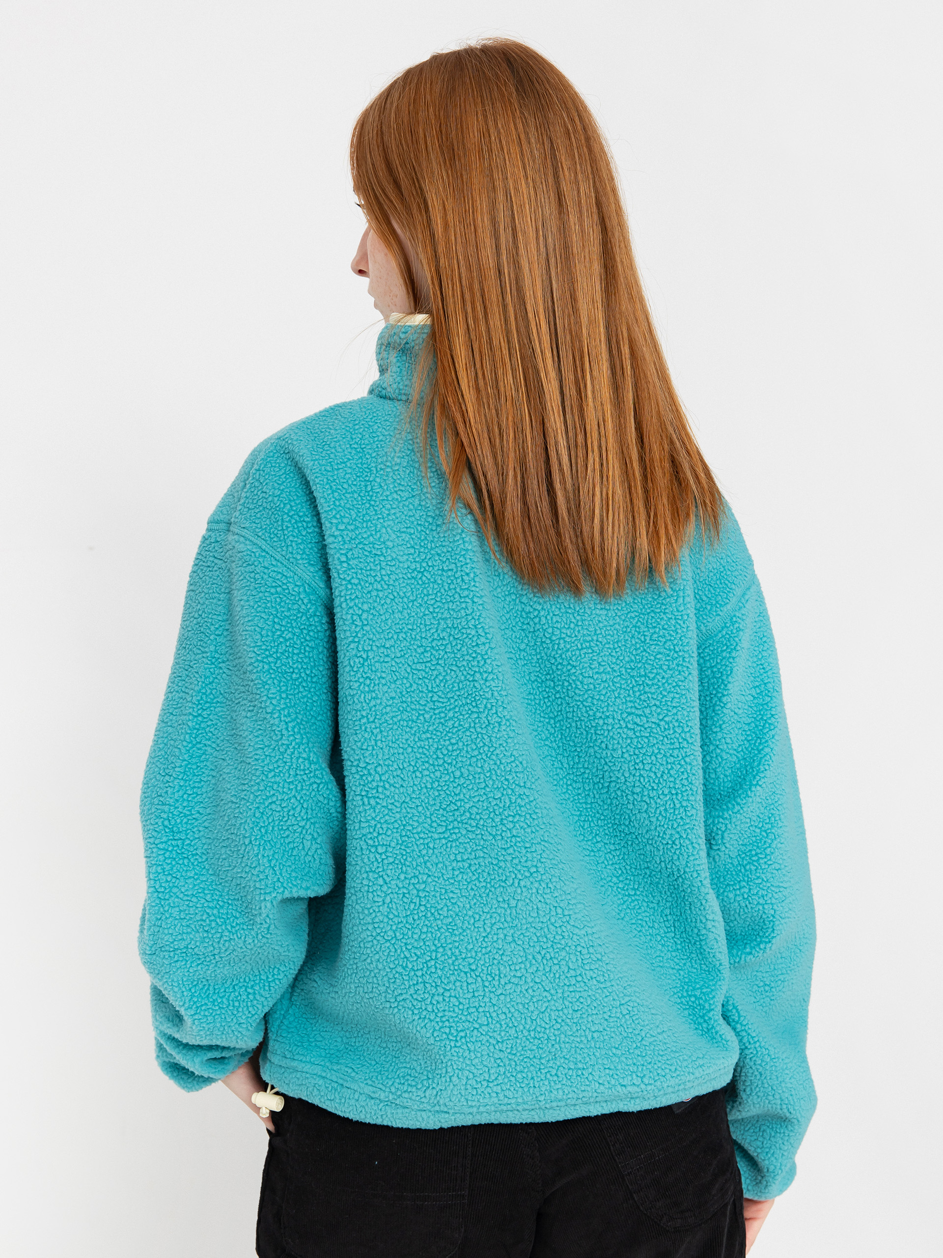 Womens Columbia Helvetia II Cropped Half Snap Fleece  (teal)