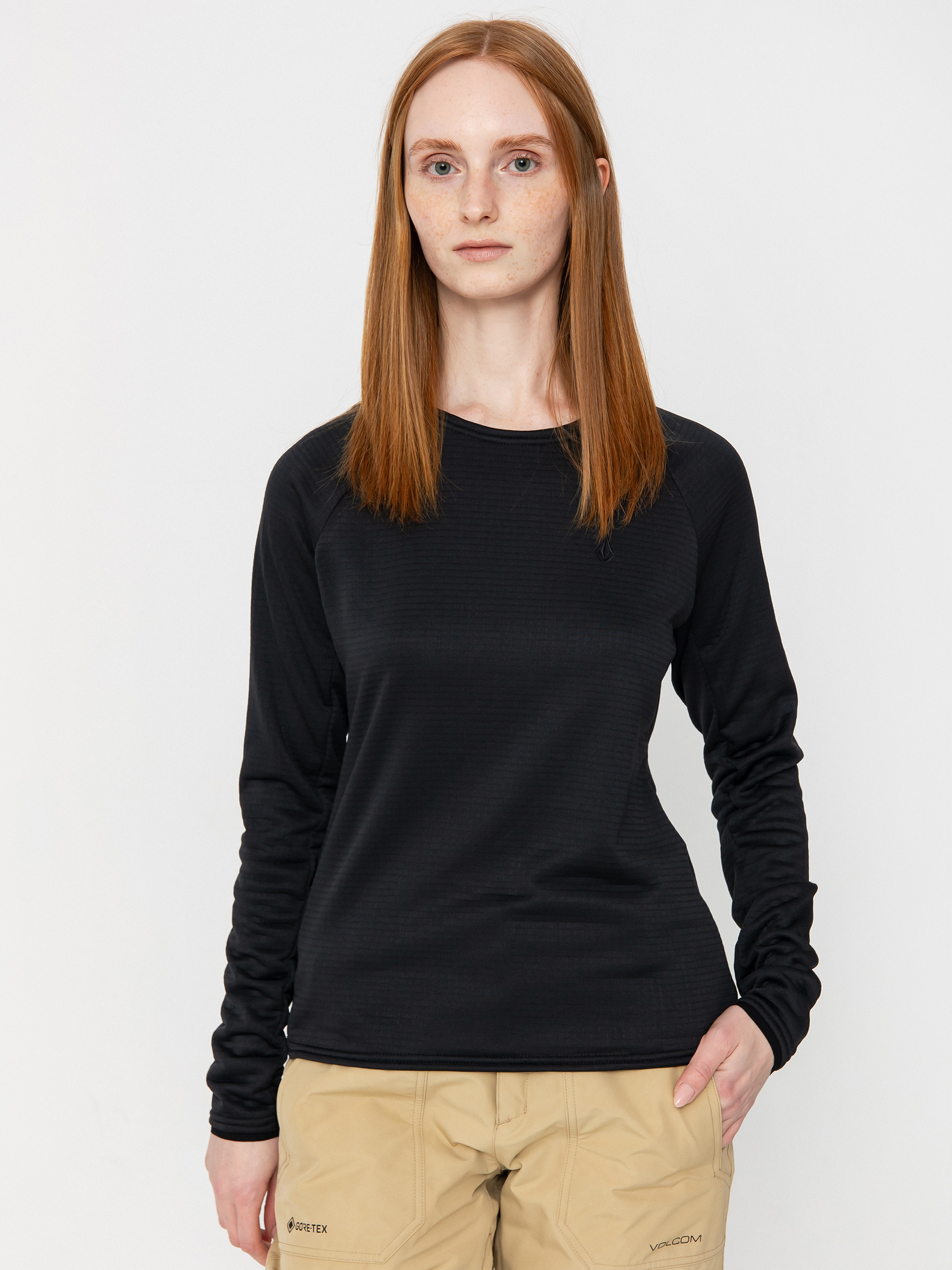 Damen Volcom Aktives Sweatshirt Gridlock Crew (black)