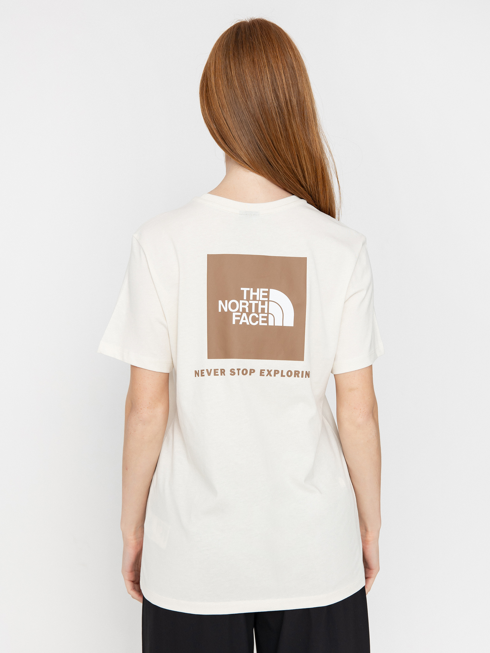 【THE NORTH FACE】\"NO SIGNAL\" RELAXED 半袖Tシャツ/white dune The North Face Women's Short Sleeve Half Dome Tee (Standard