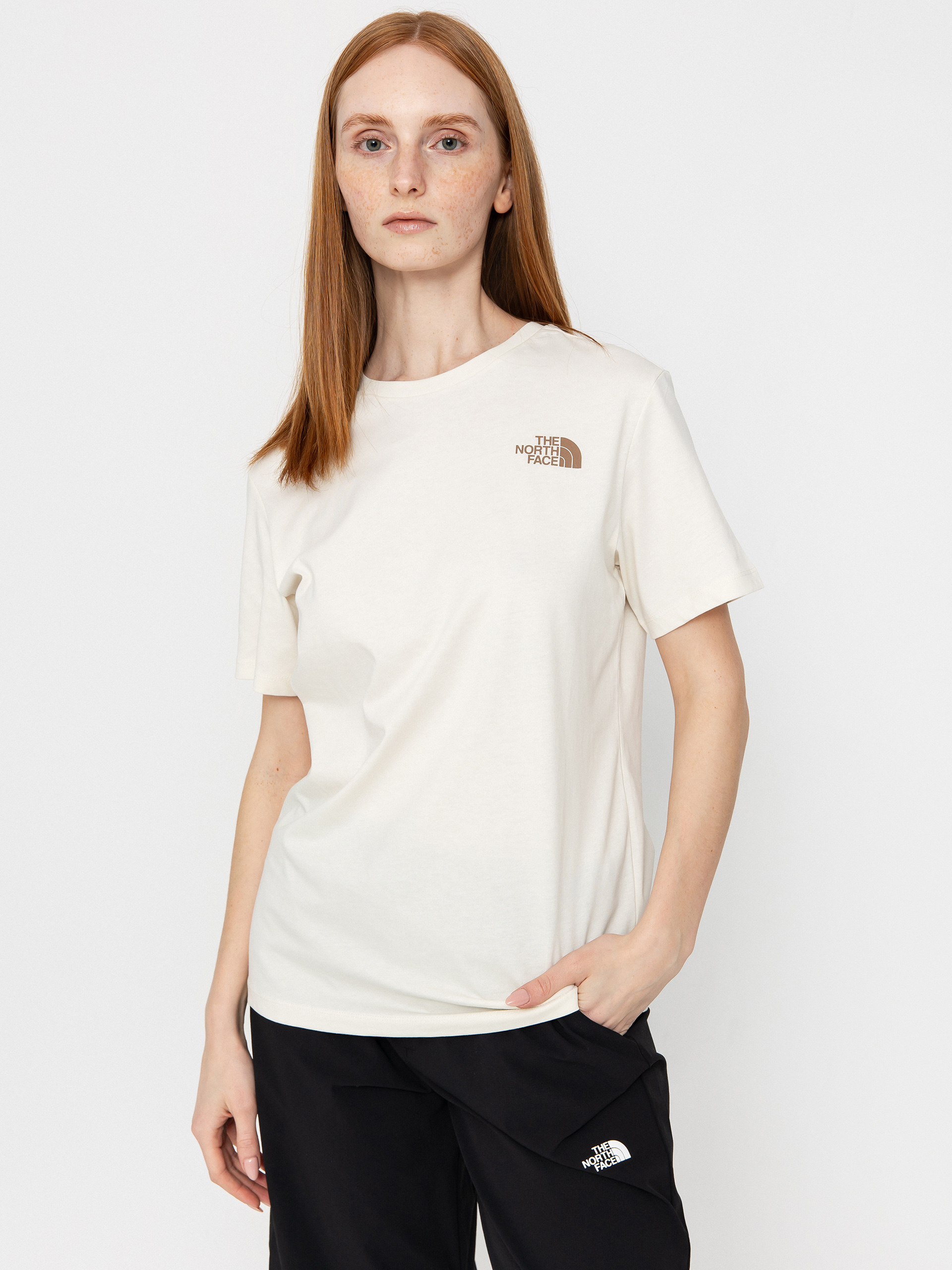 The North Face Box Nse Relaxed Wmn T-Shirt (white dune/latte)