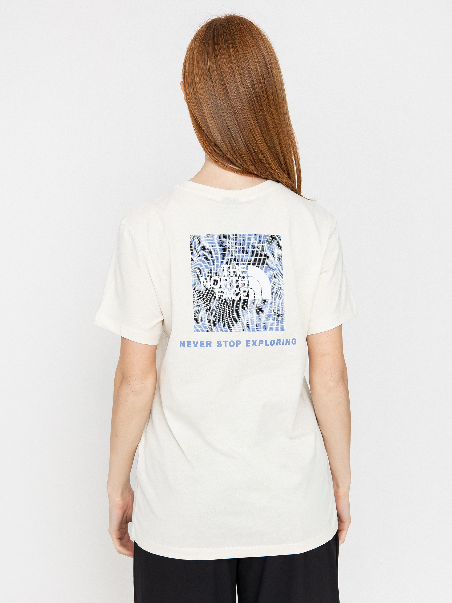 The North Face Box Nse Tailgrid Infill Relaxed Wmn T-Shirt (white dune/virtual blue)