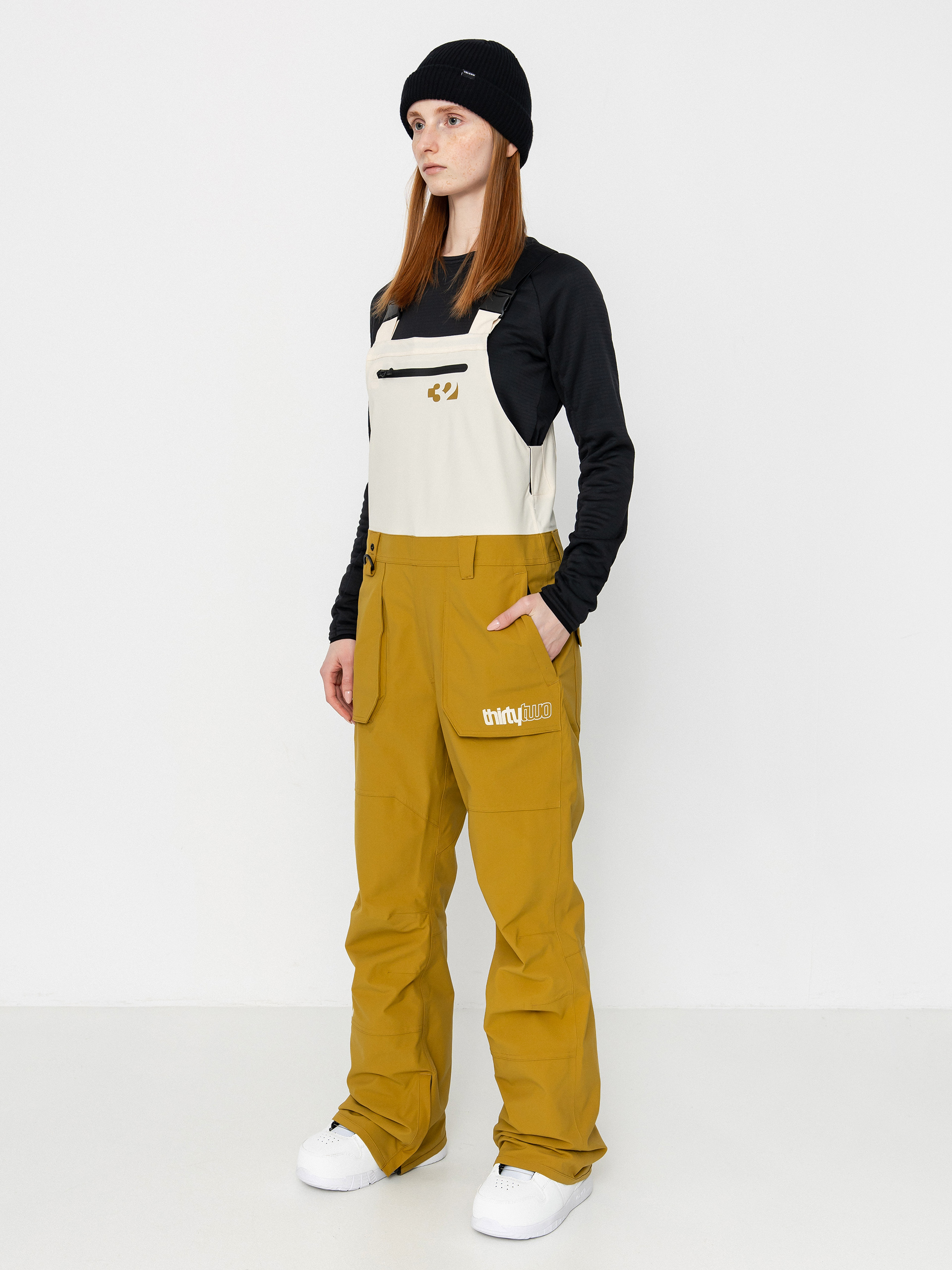 Womens ThirtyTwo Snowboard pants Basement Bib (tan)