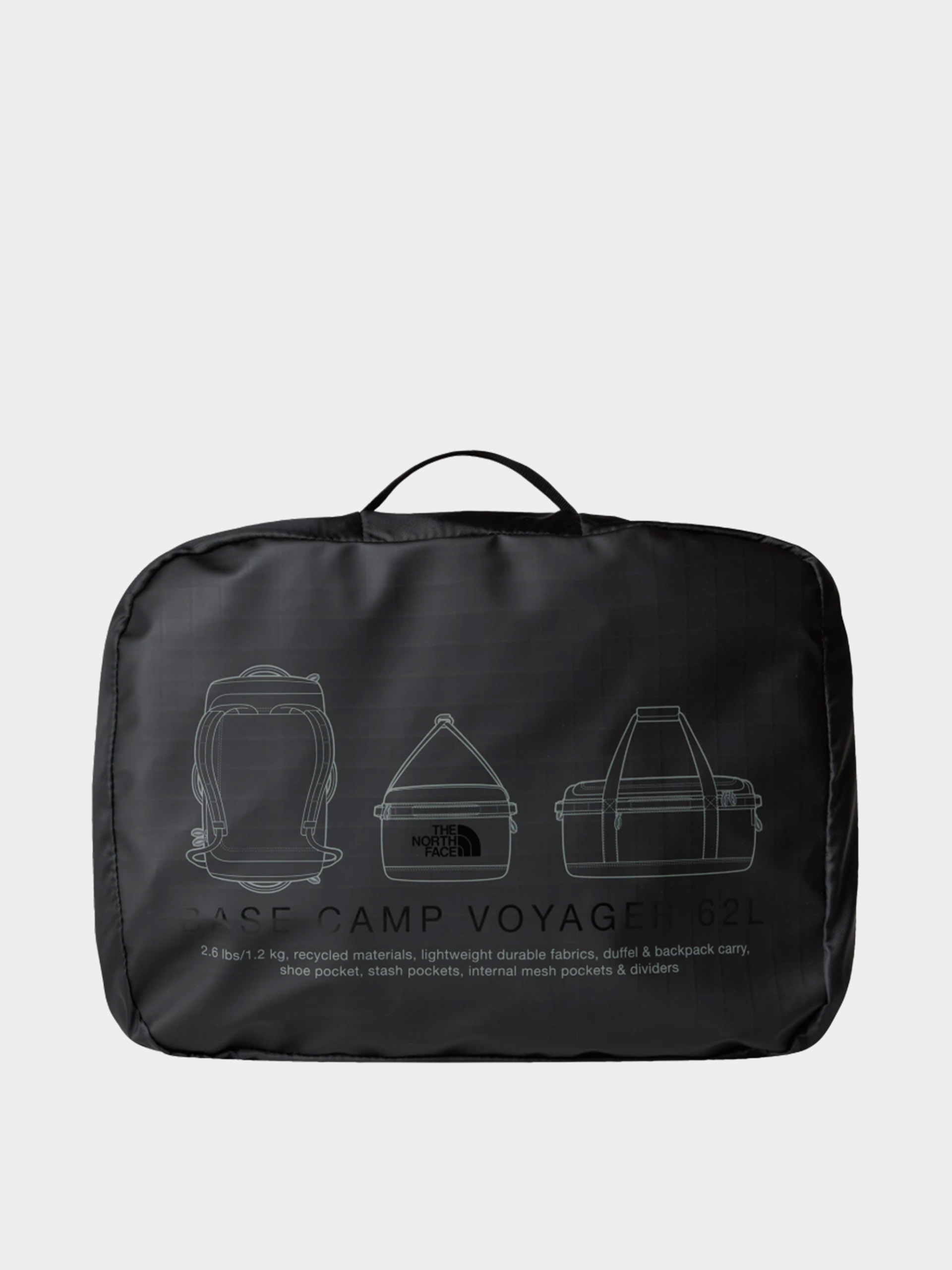 The North Face Tasche Base Camp Voyager Duffel 62L (tnf black/asphalt grey)