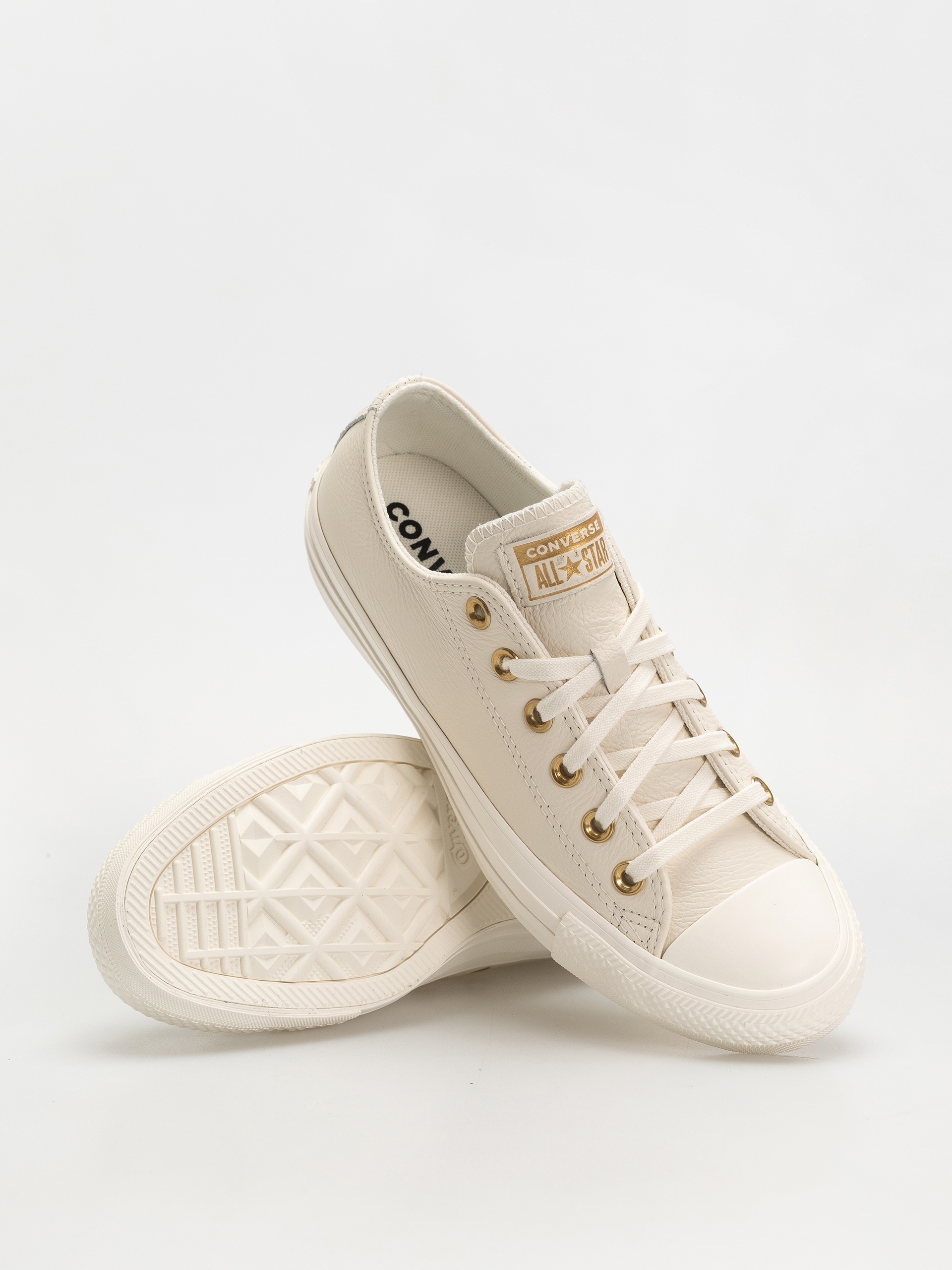 Converse Chuck Taylor All Star Ox Wmn Chucks (egret/egret/gold)