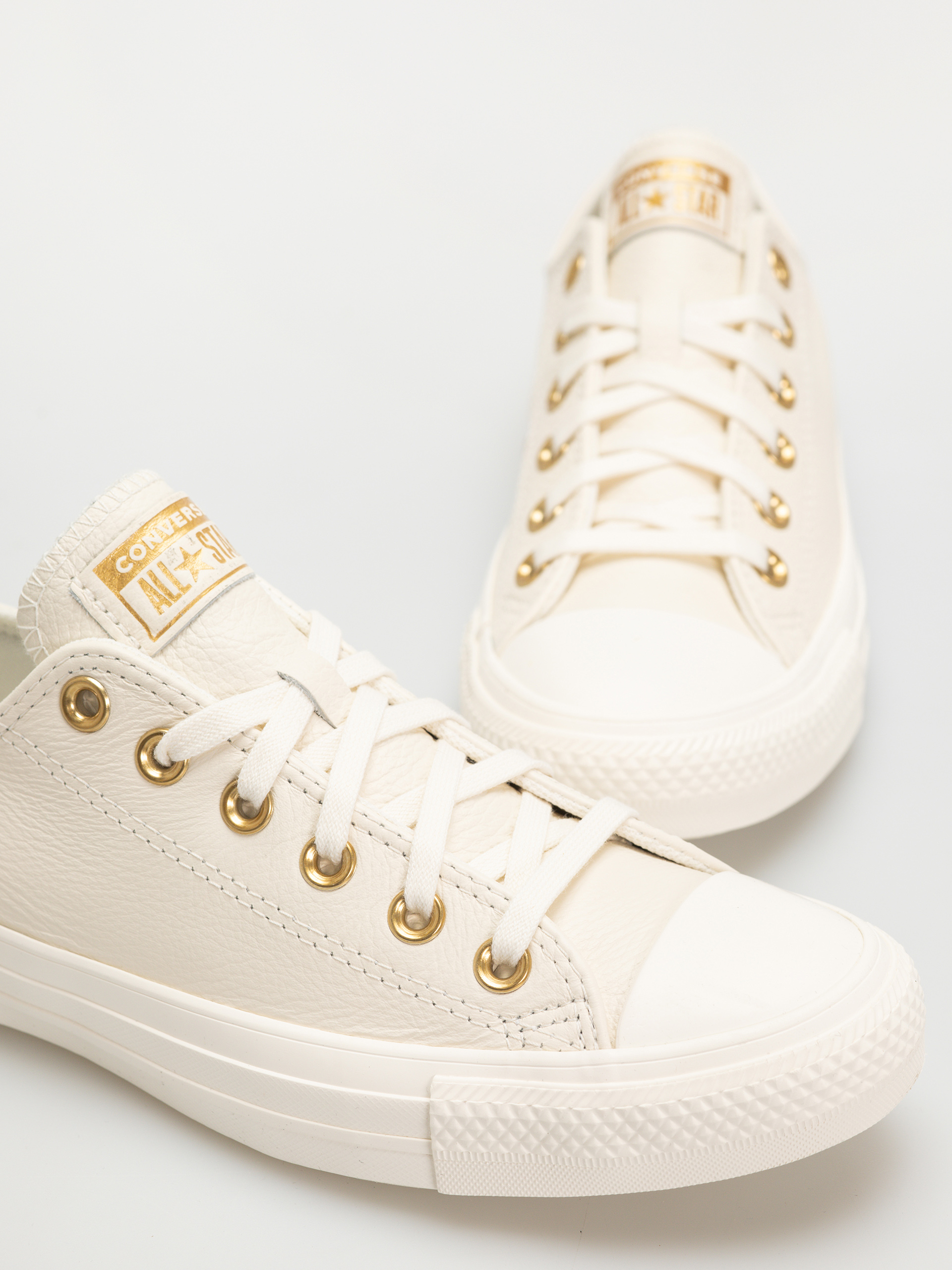 Converse Chuck Taylor All Star Ox Wmn Chucks (egret/egret/gold)