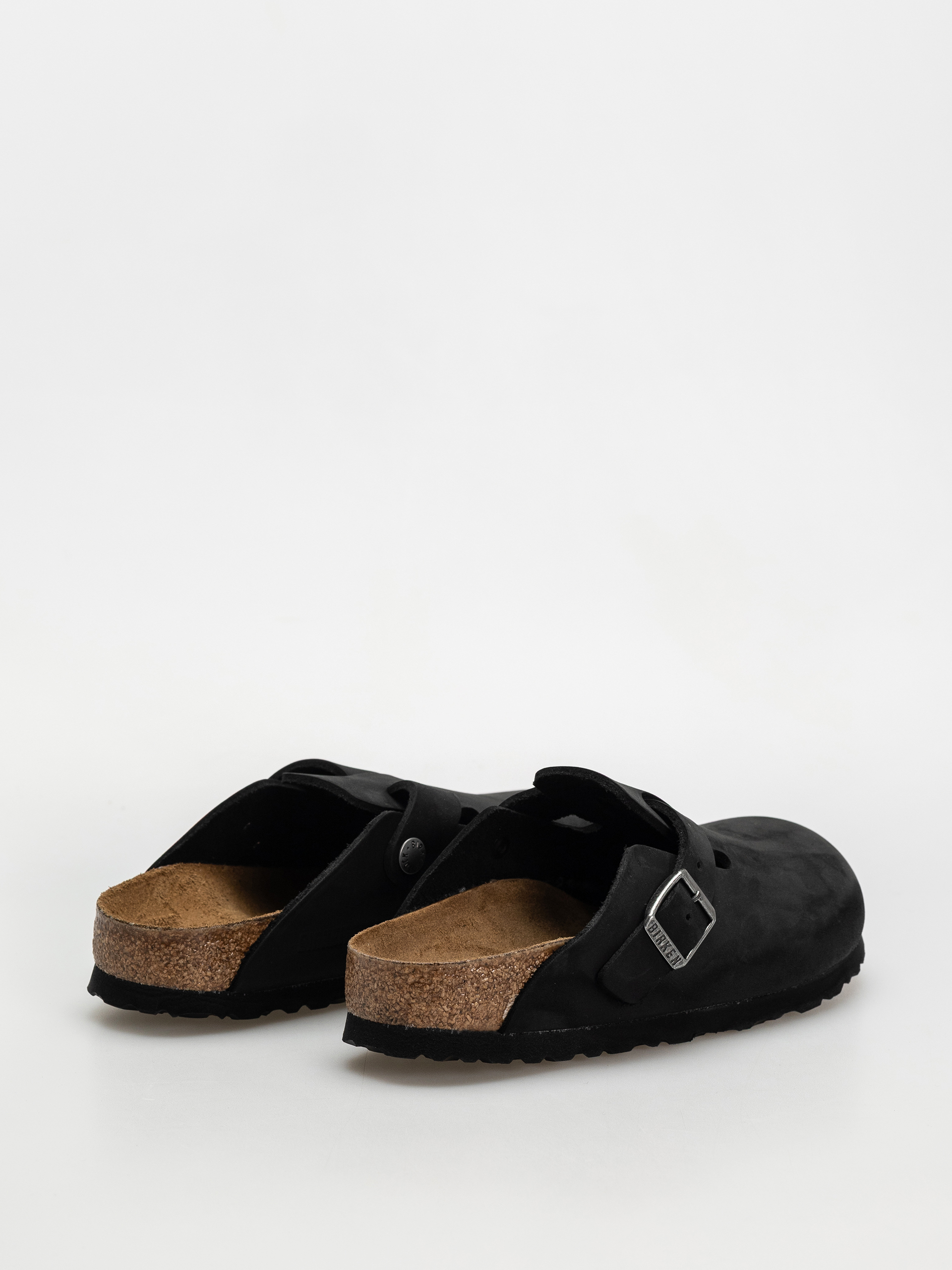 Birkenstock Boston Oiled Leather Narrow Wmn Flip-flops - grey (black)