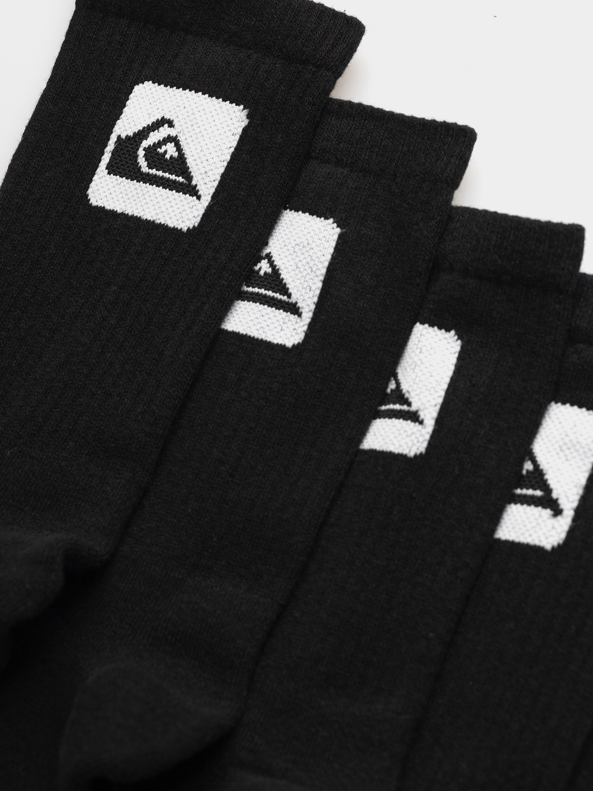 Quiksilver 5 Crew Pack Socks (black)