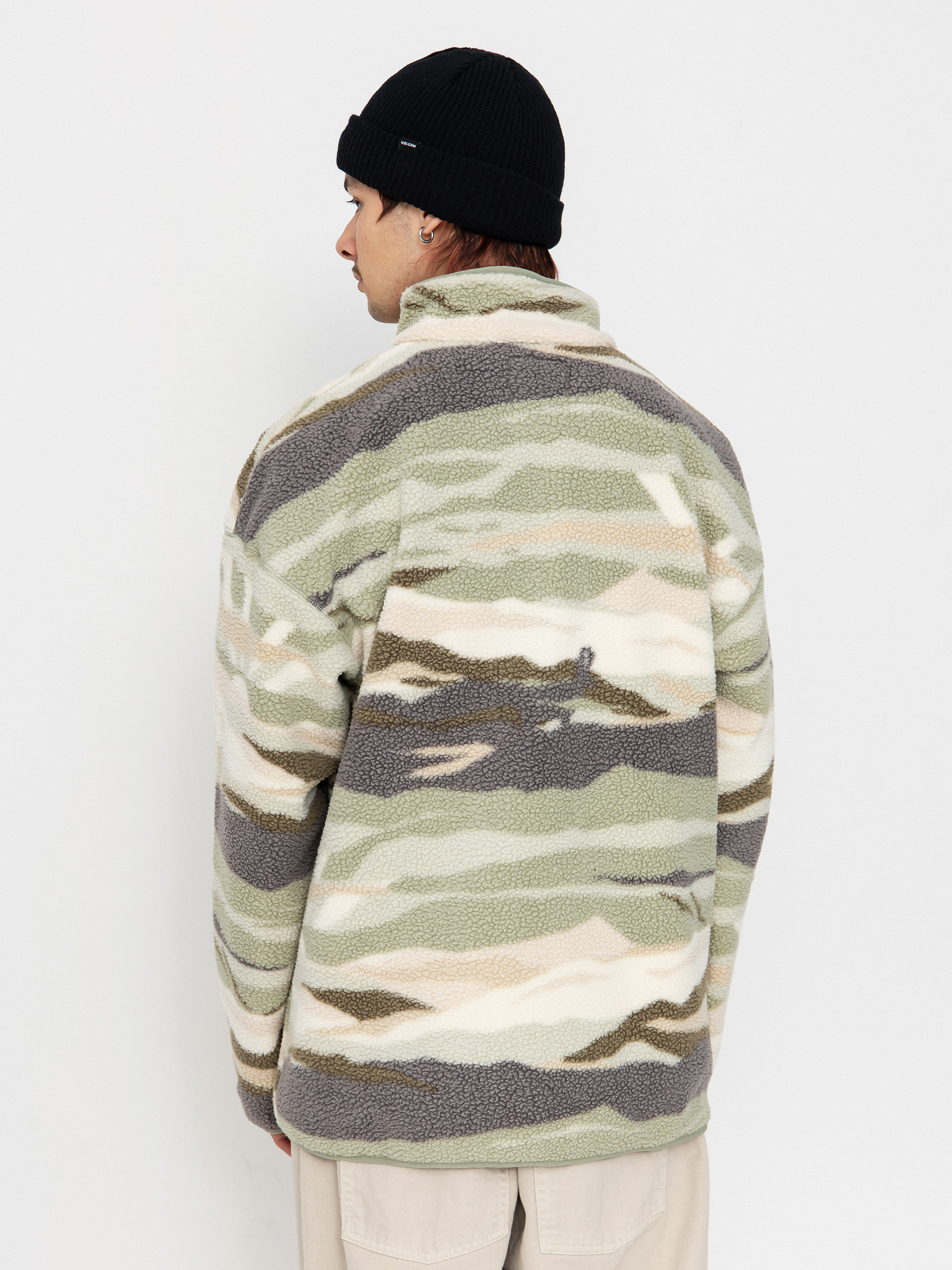 Mens Columbia Helvetia II Printed Half Snap Fleece  (safari rouge va)