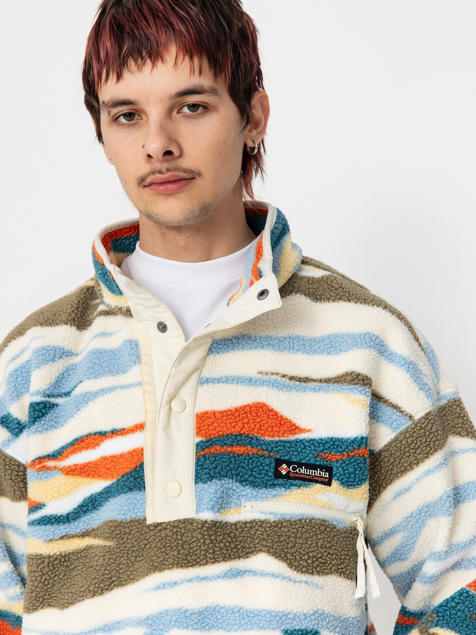 Columbia Helvetia II Printed Half Snap Fleece - multicolor (chalk