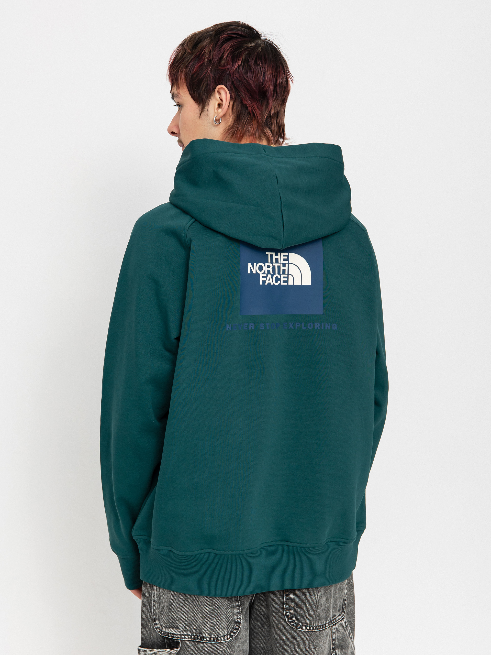 The North Face Raglan Box Nse HD Hoodie Blau (deep nori/estate blue)