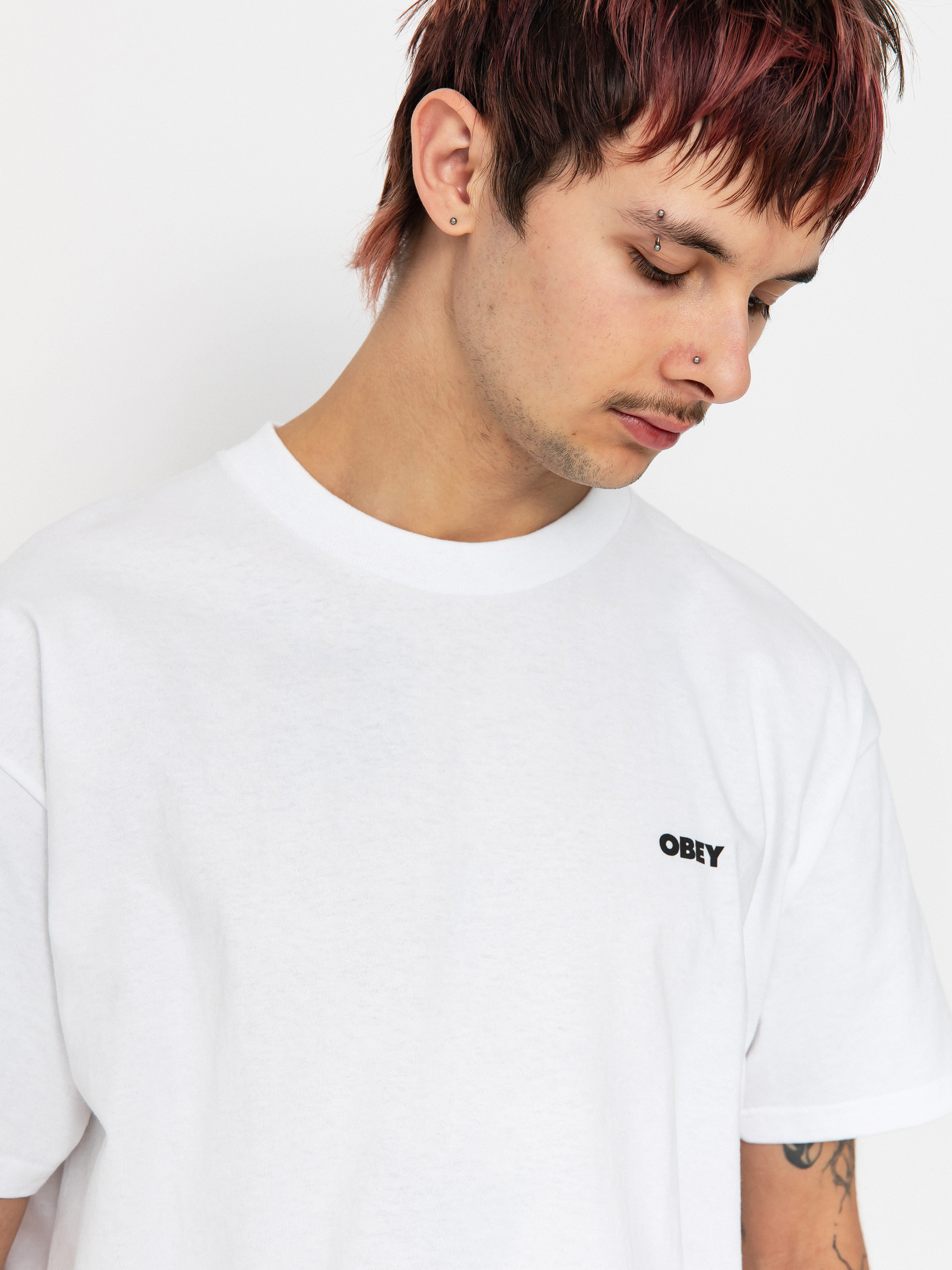 OBEY Icon Stencil Flame T-Shirt - white (white)