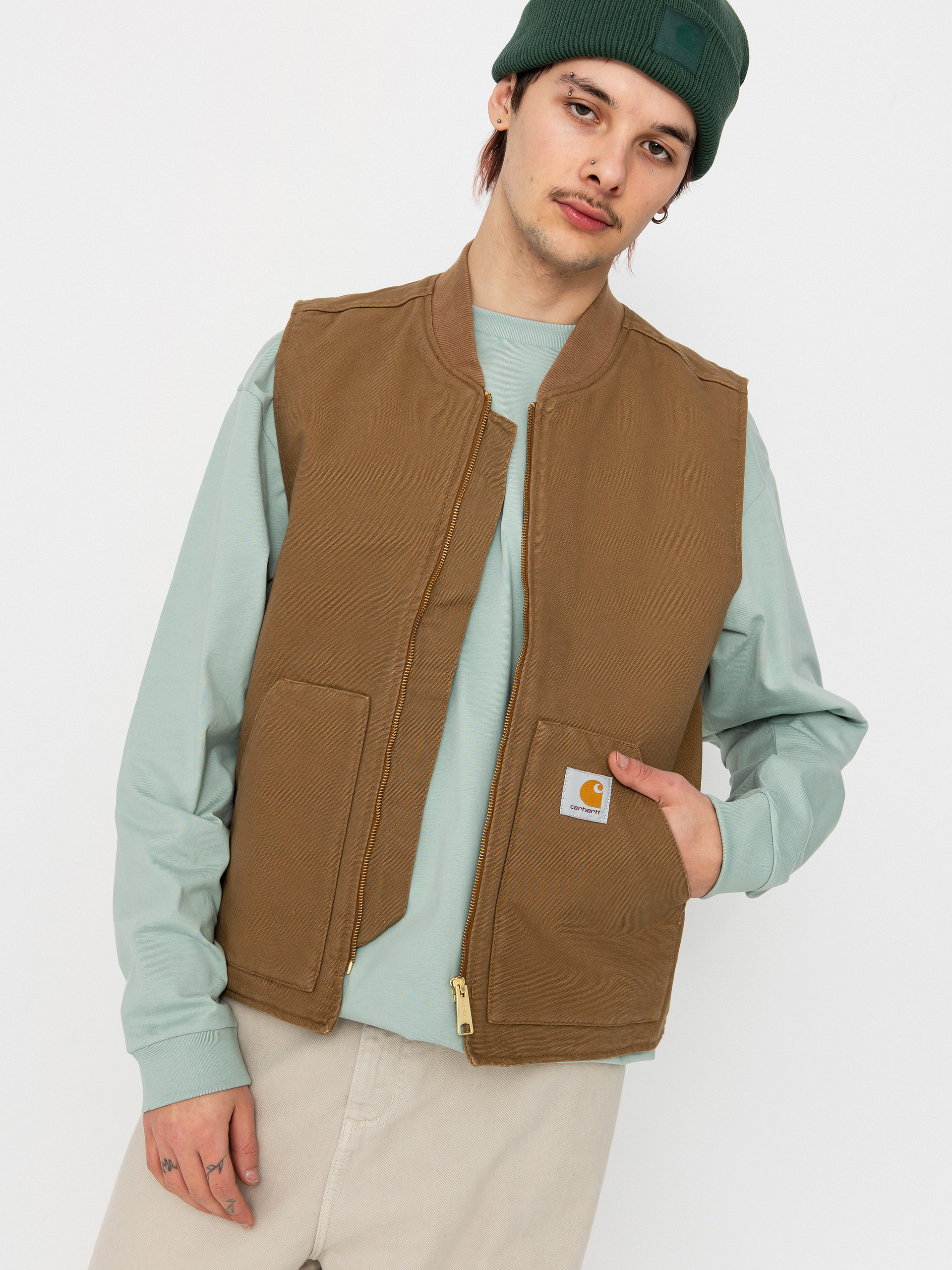 Carhartt WIP Vest (Spring) - Stone Canvas | Dusky Beige