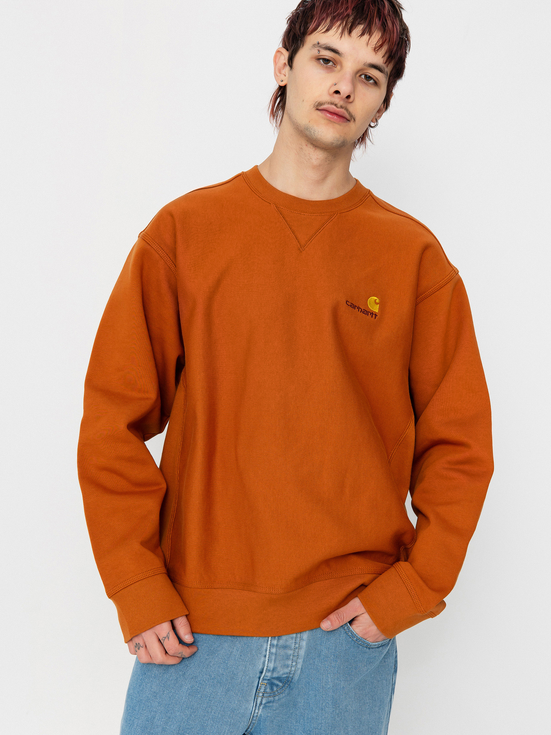 Carhartt WIP American Script Sweatshirt - brown (sienna)