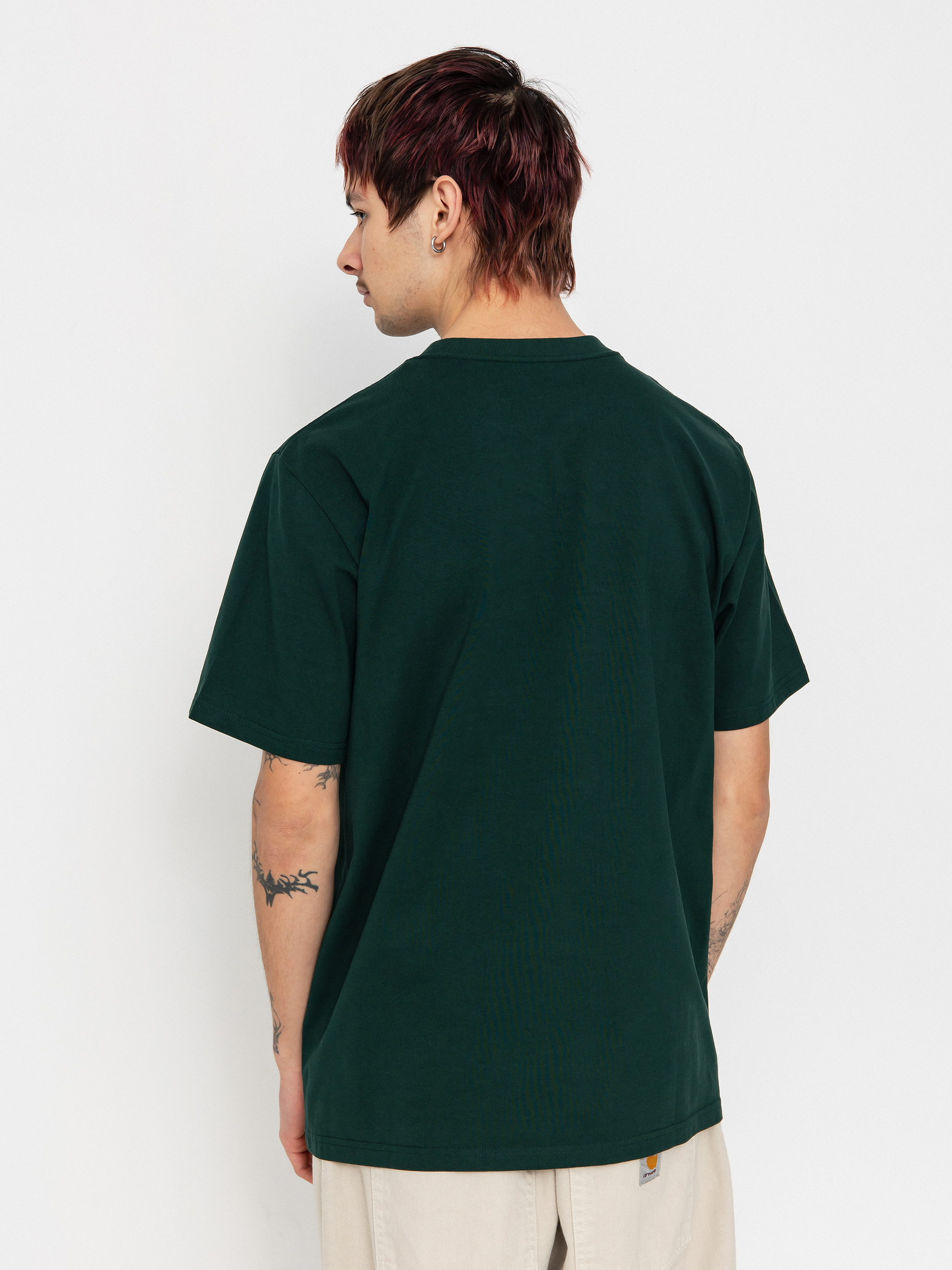 Carhartt WIP University Script T-Shirt (conifer/white)