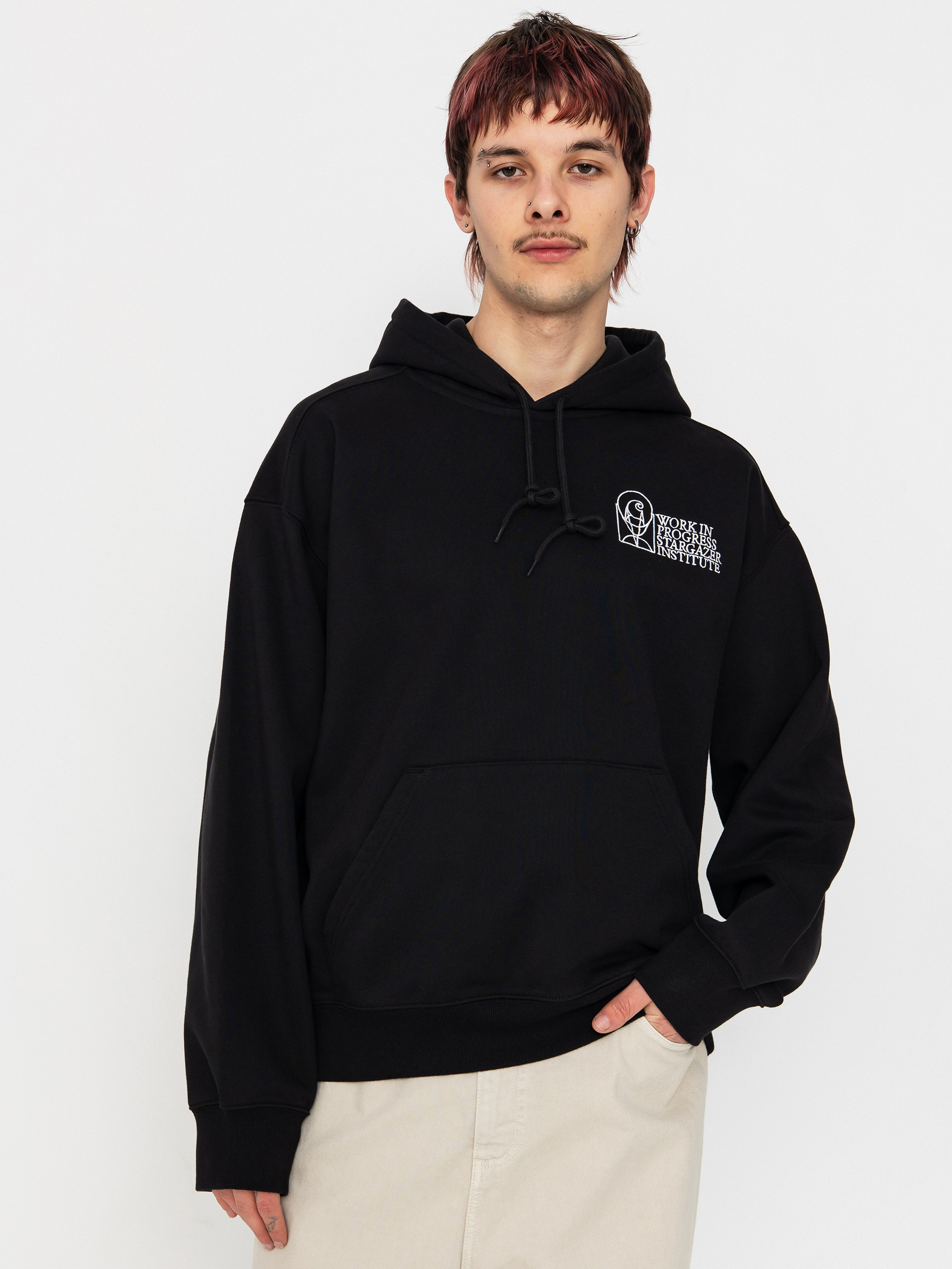 ★ドイツ発*carhartt WIP*新作*Stargazer フーディ/BLACK★ Carhartt WIP Stargazer HD Hoodie - black (black/white)