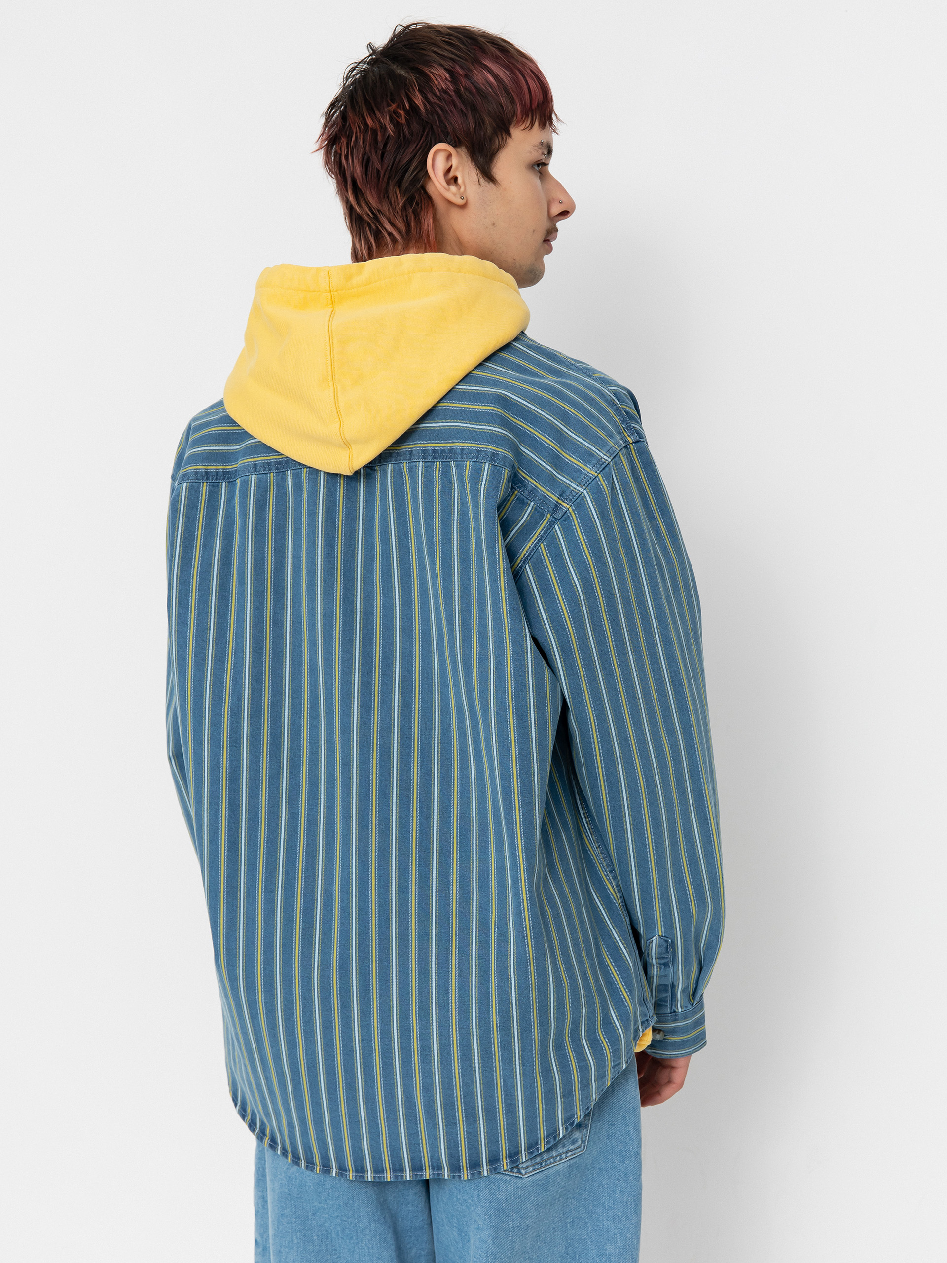 Polar Skate Mike Denim Hemd (blue/yellow)